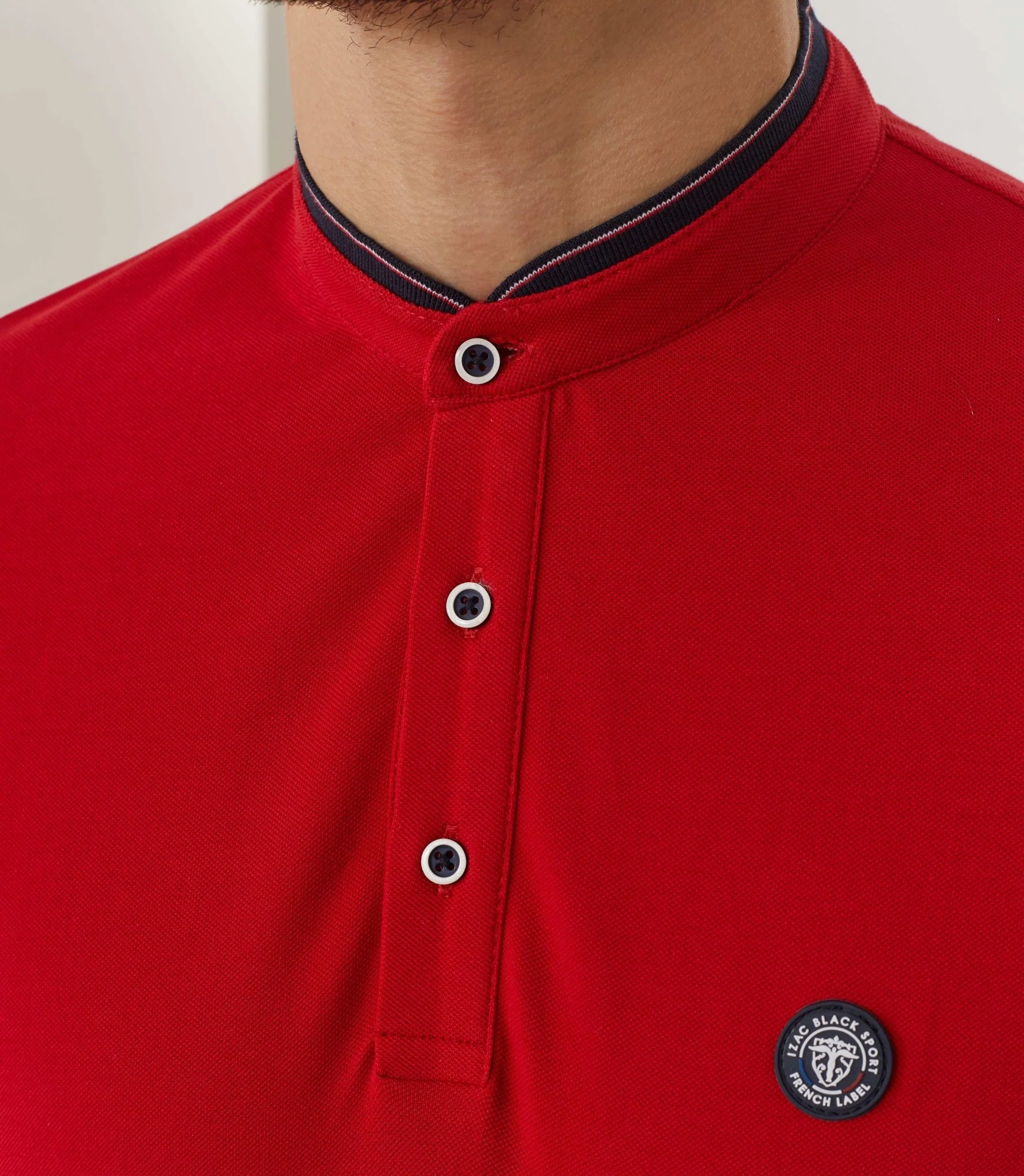 Polo rouge col mao "Rudolph" - Image 2