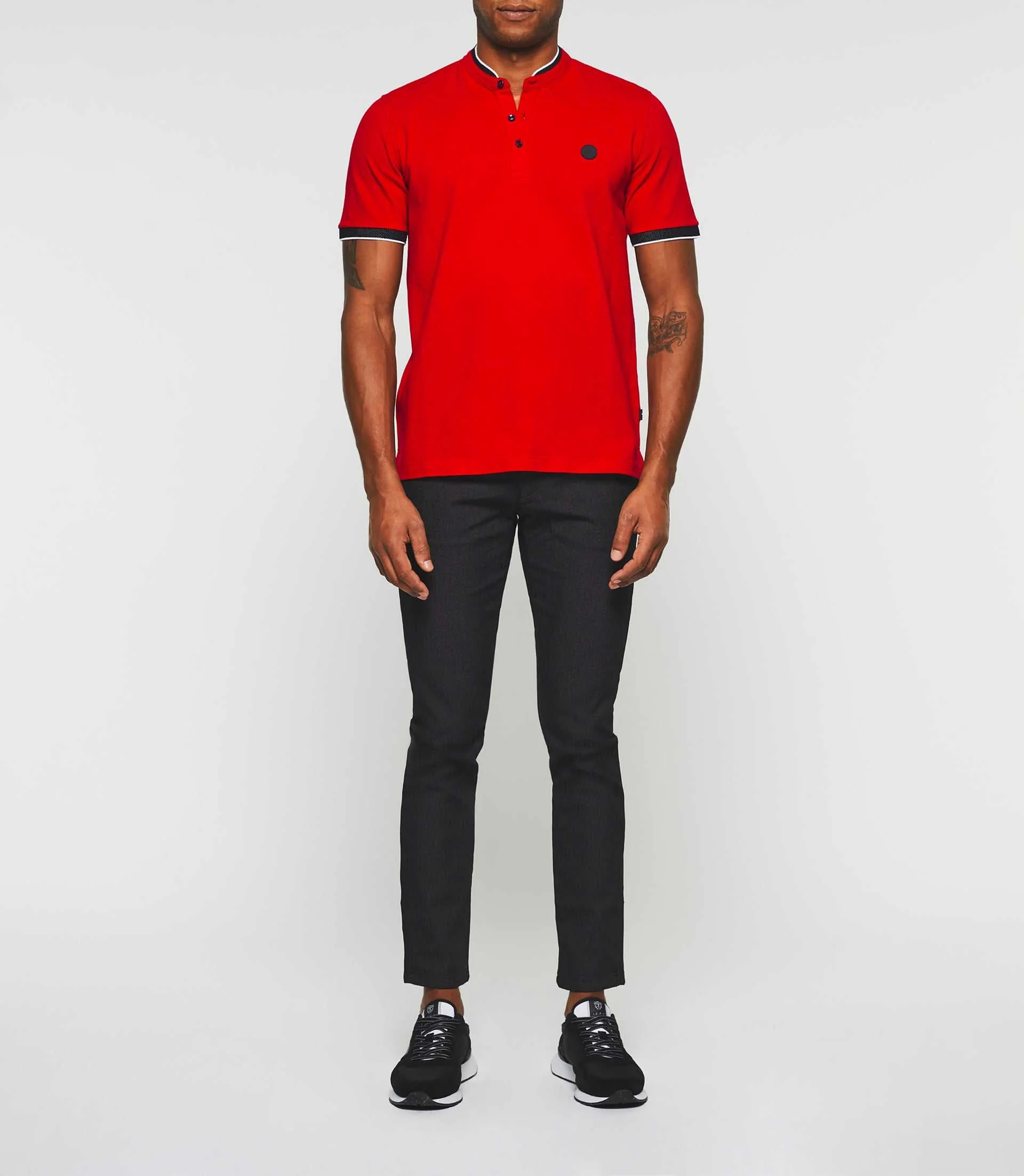 Polo manches courtes rouge "Gael"