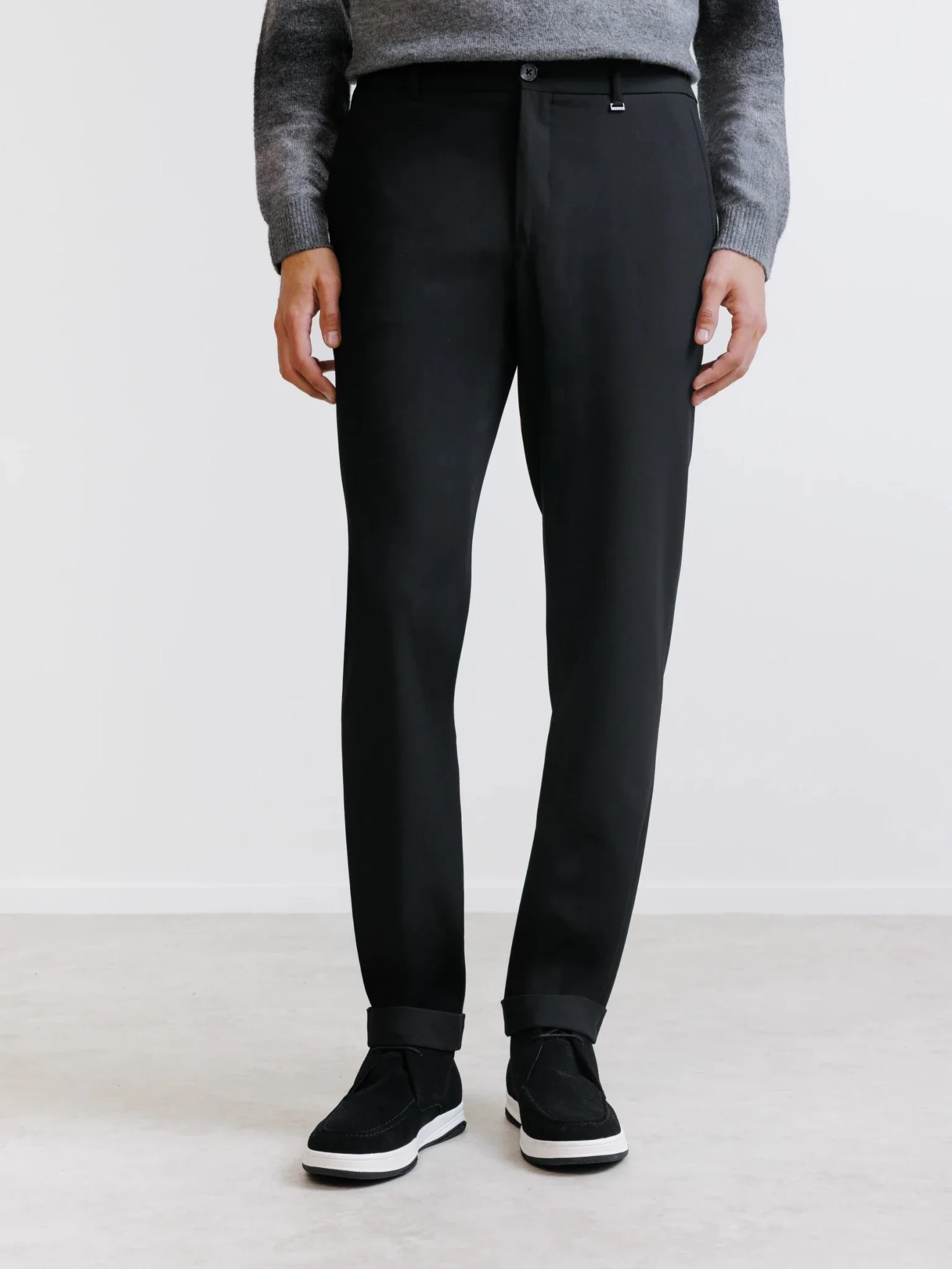 Pantalon casual élastiqué noir