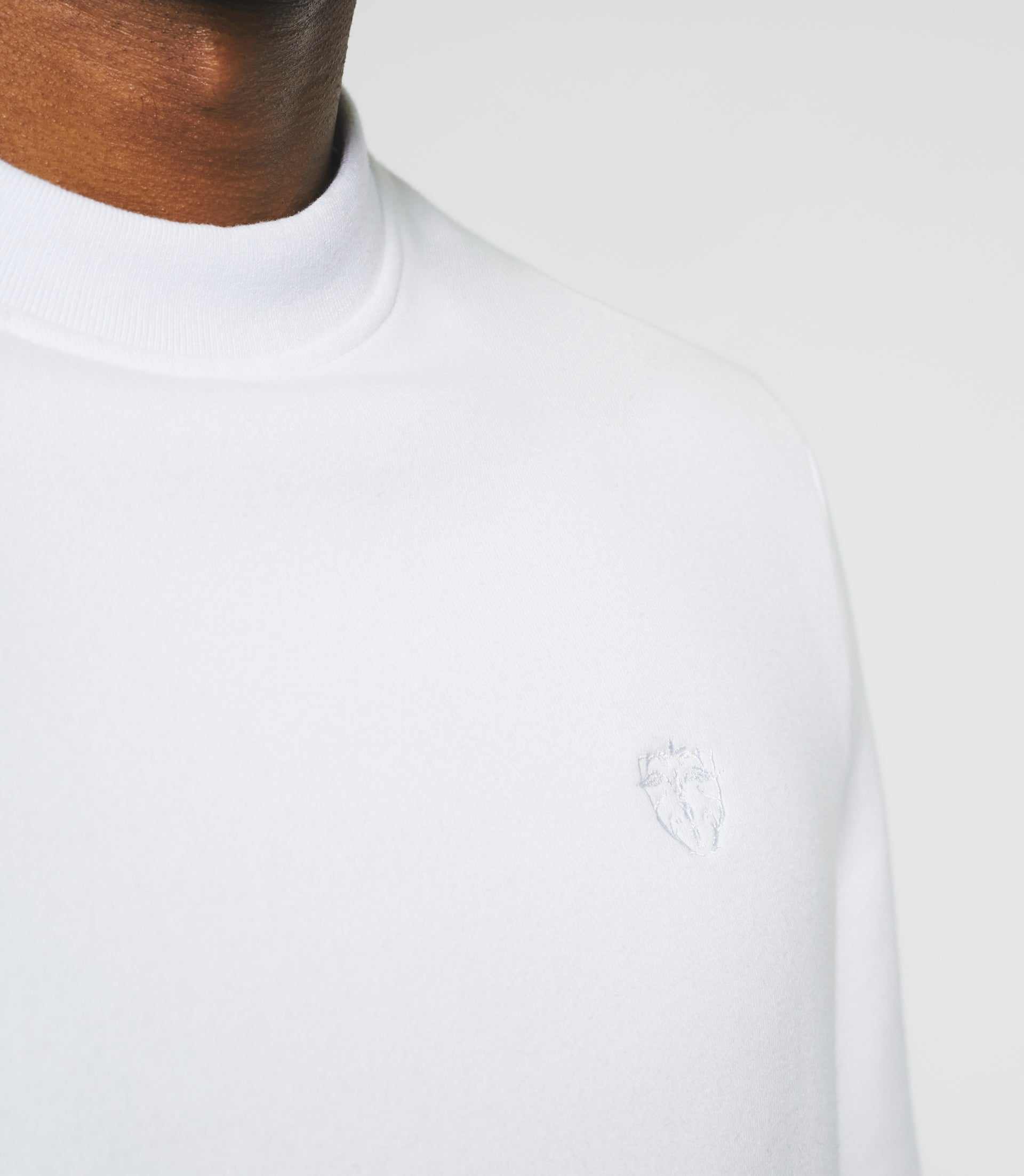 Sweat col rond uni blanc SWBENJI - Image 3