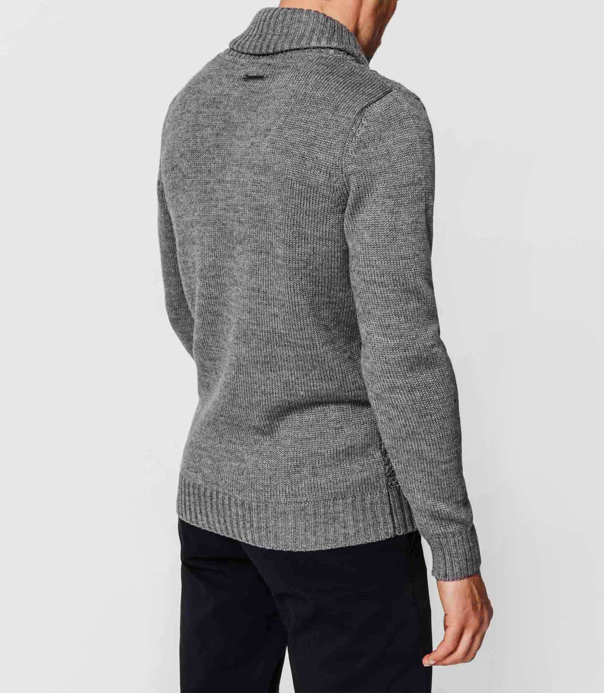 Pull col châle gris - Image 2
