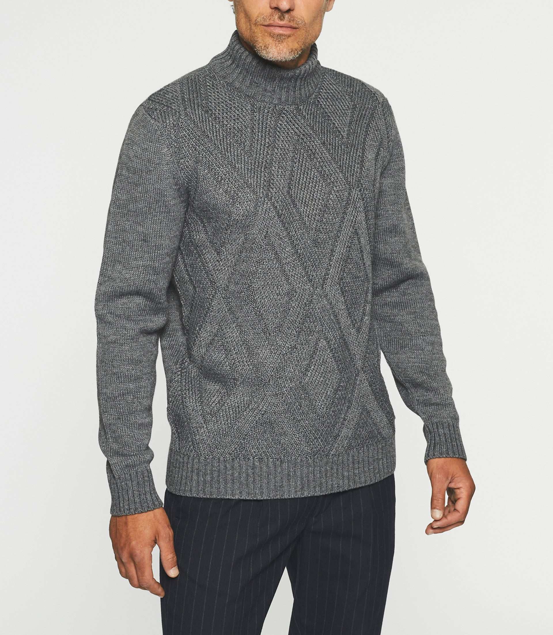 Pull col montant gris BELLINO - Image 3