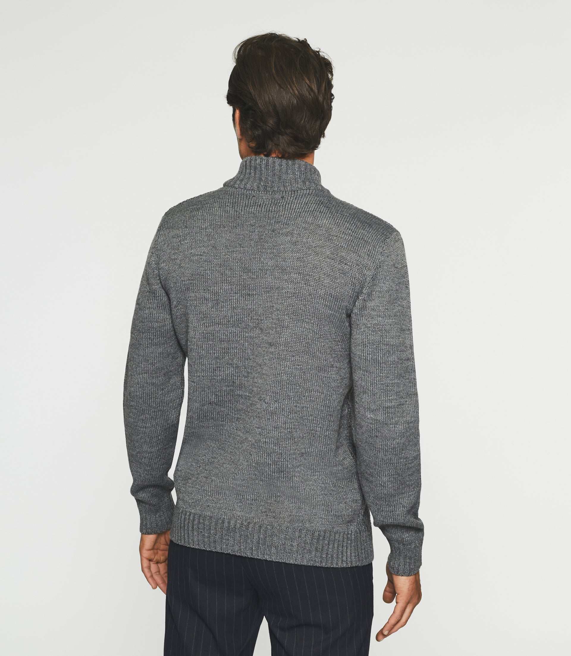 Pull col montant gris BELLINO - Image 4