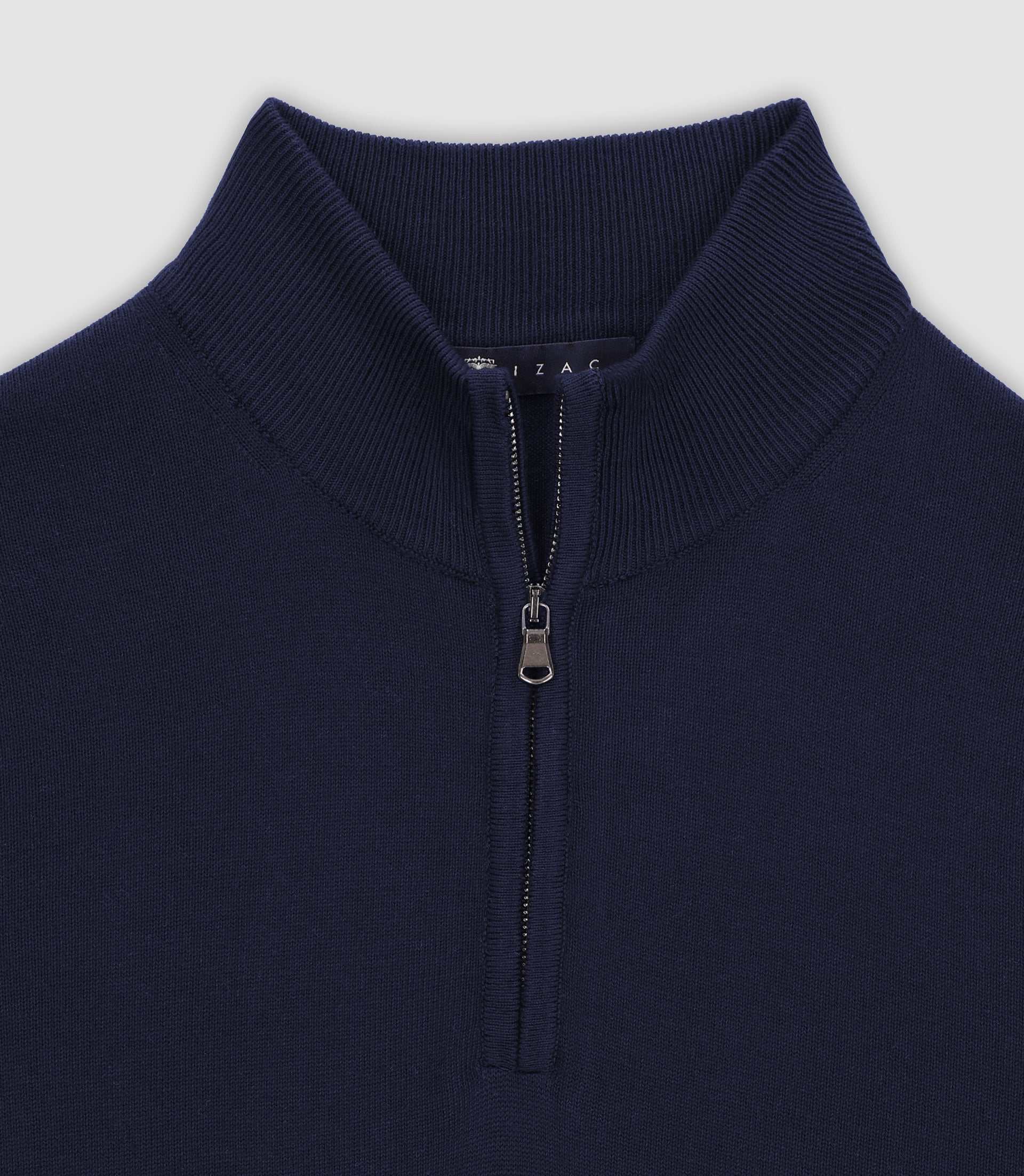 Pull col demi zip marine - Image 2