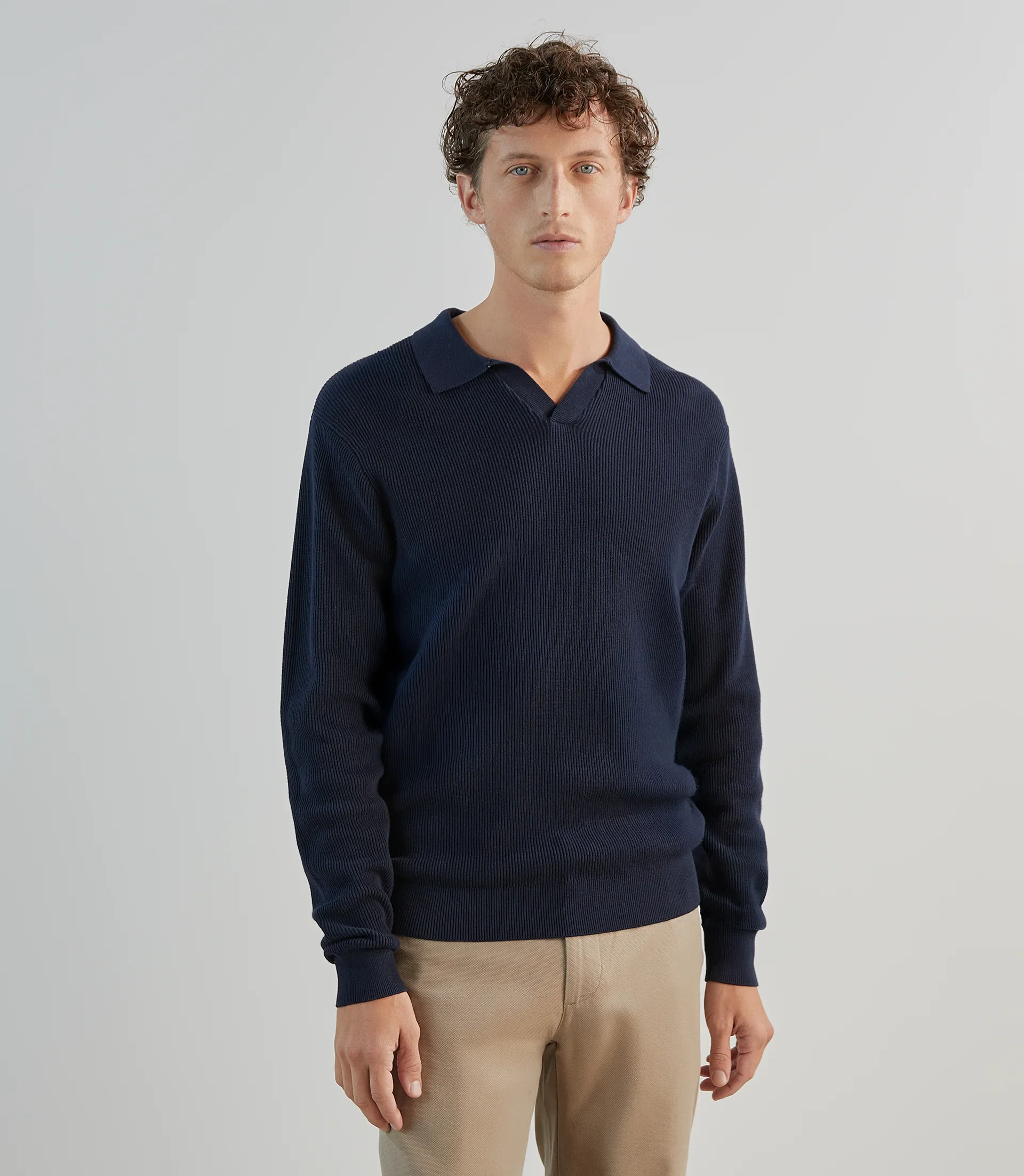Pull col polo marine