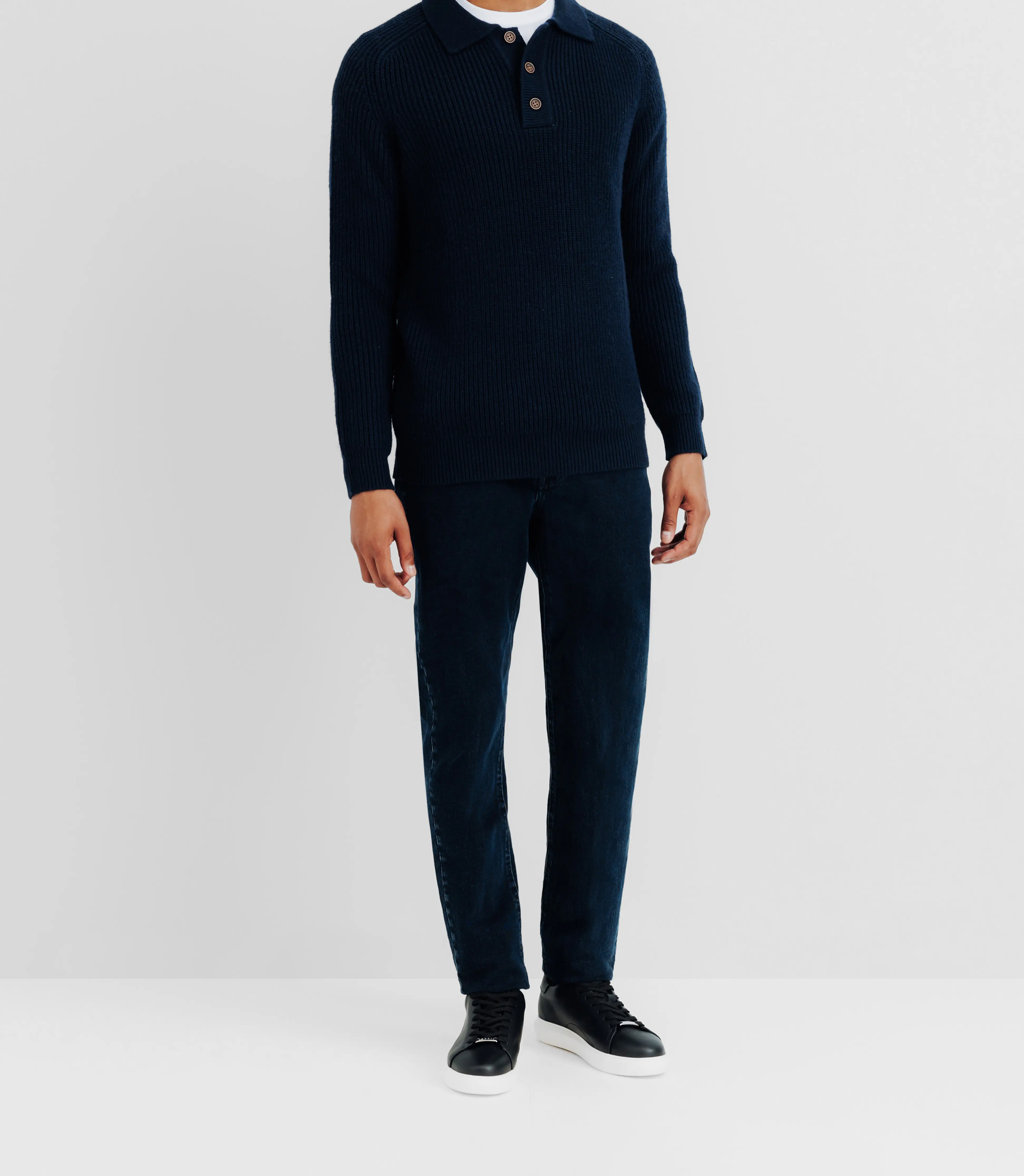 Pull col polo marine