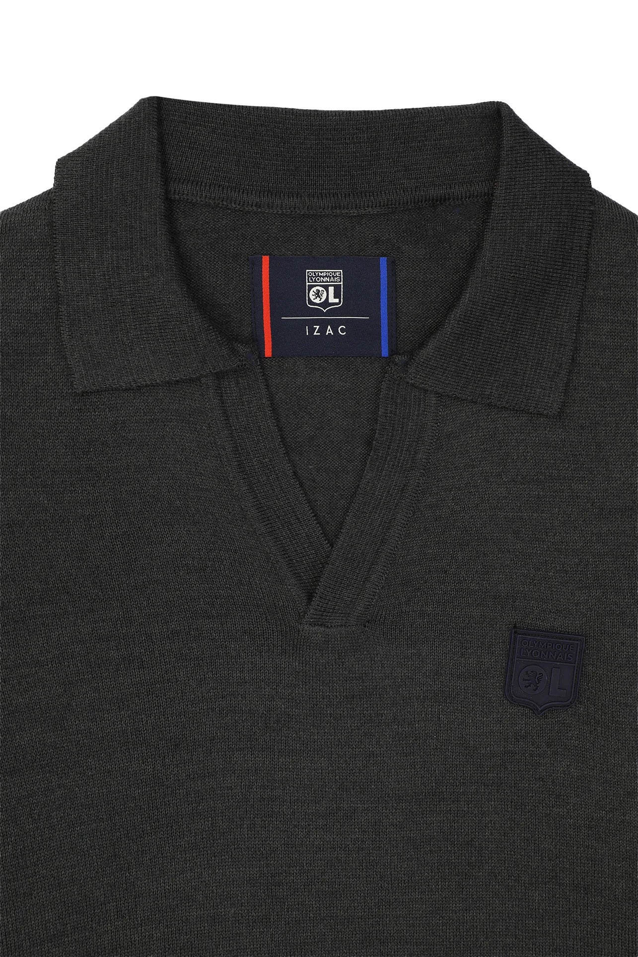 Pull col polo ouvert anthracite - Image 2