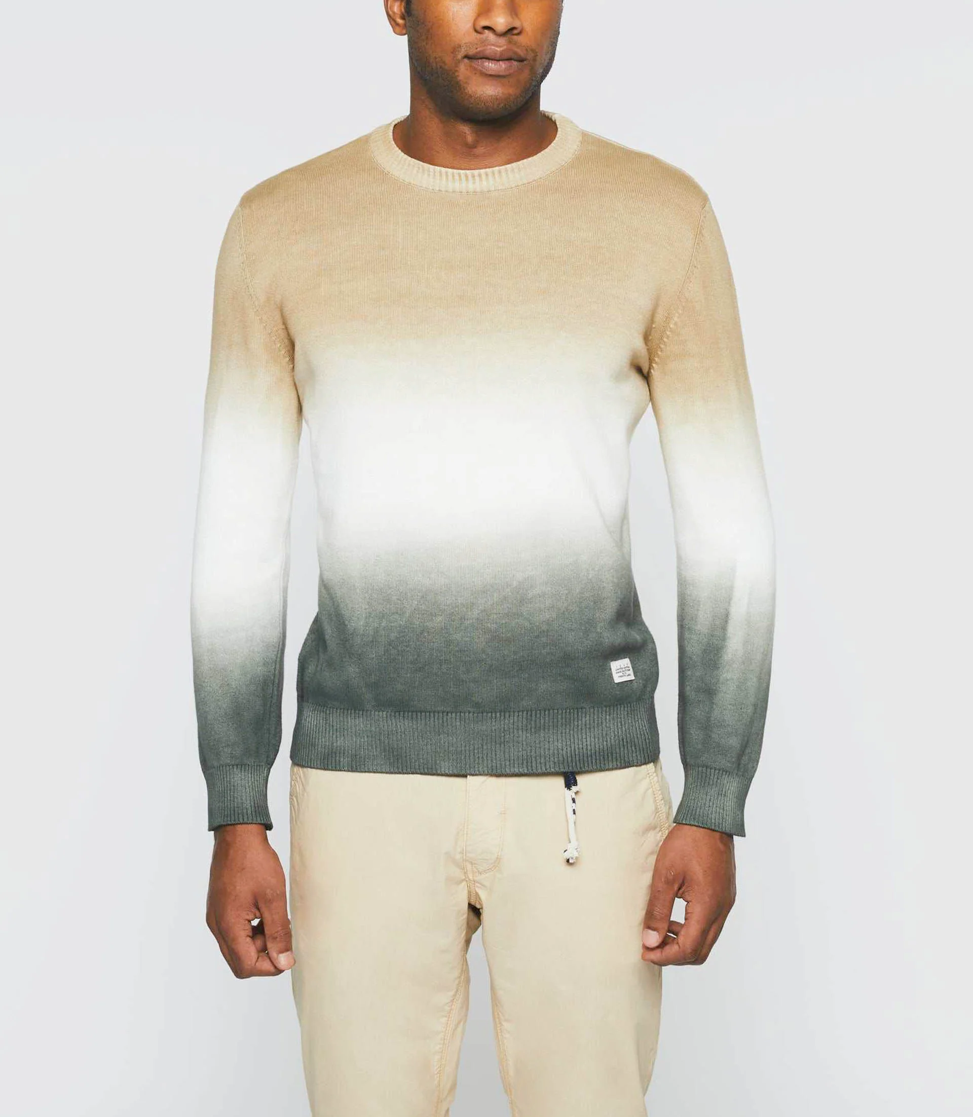 Pull col rond dégradé beige "Droguo" - Image 3