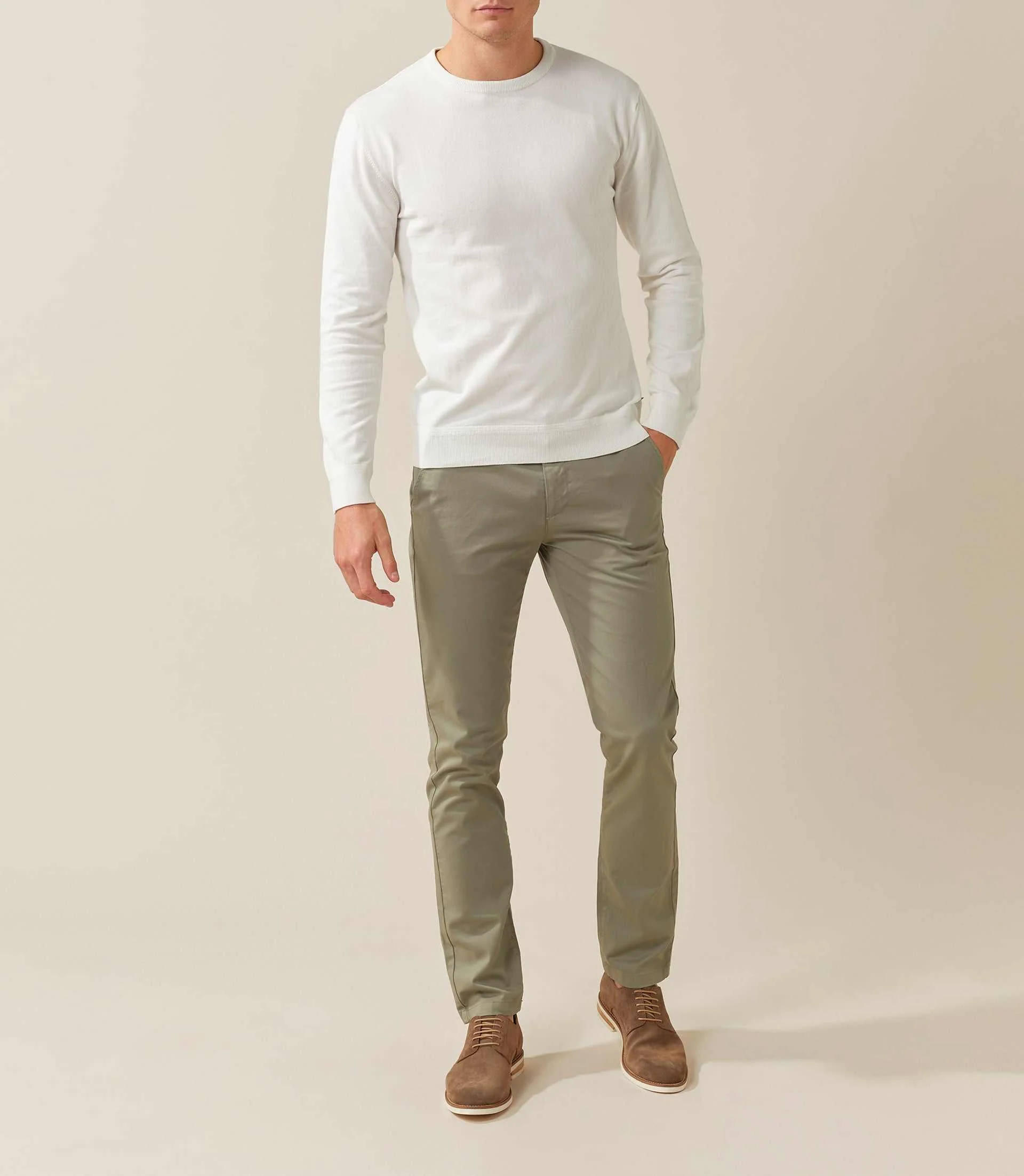 Pull col rond blanc "Felix" - Image 2