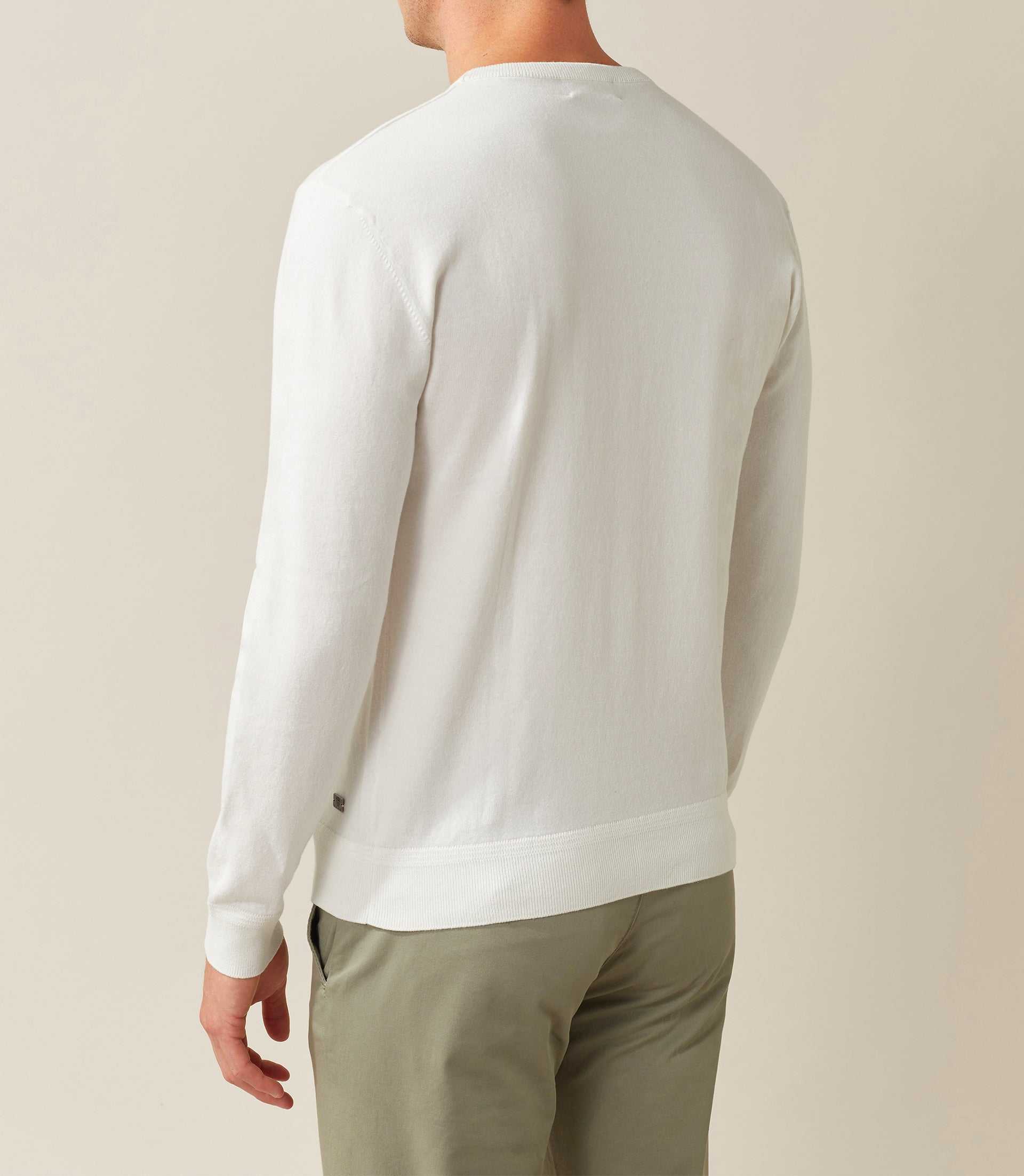 Pull col rond blanc "Felix" - Image 3