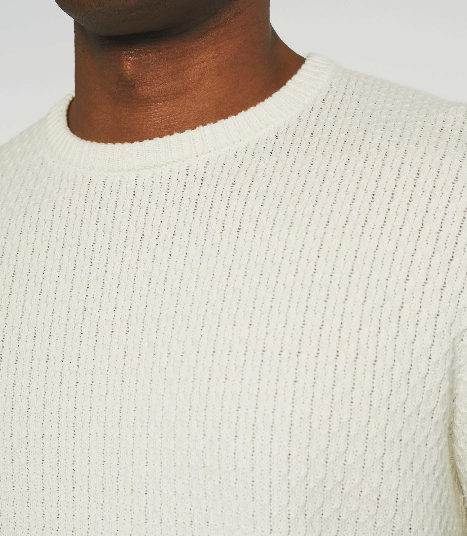 Pull col rond écru BASILIO - Image 2