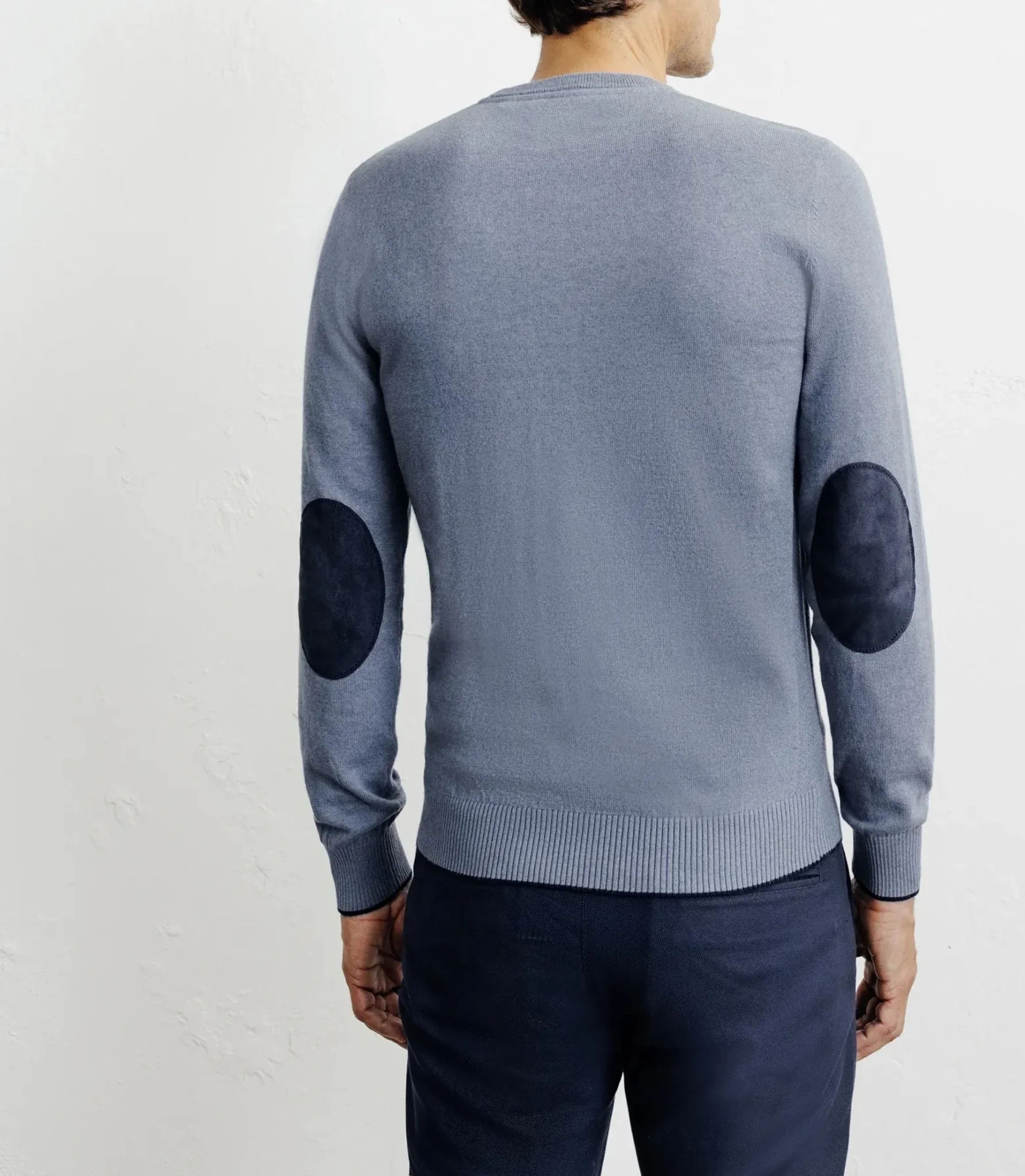Pull col rond en coton indigo - Image 4