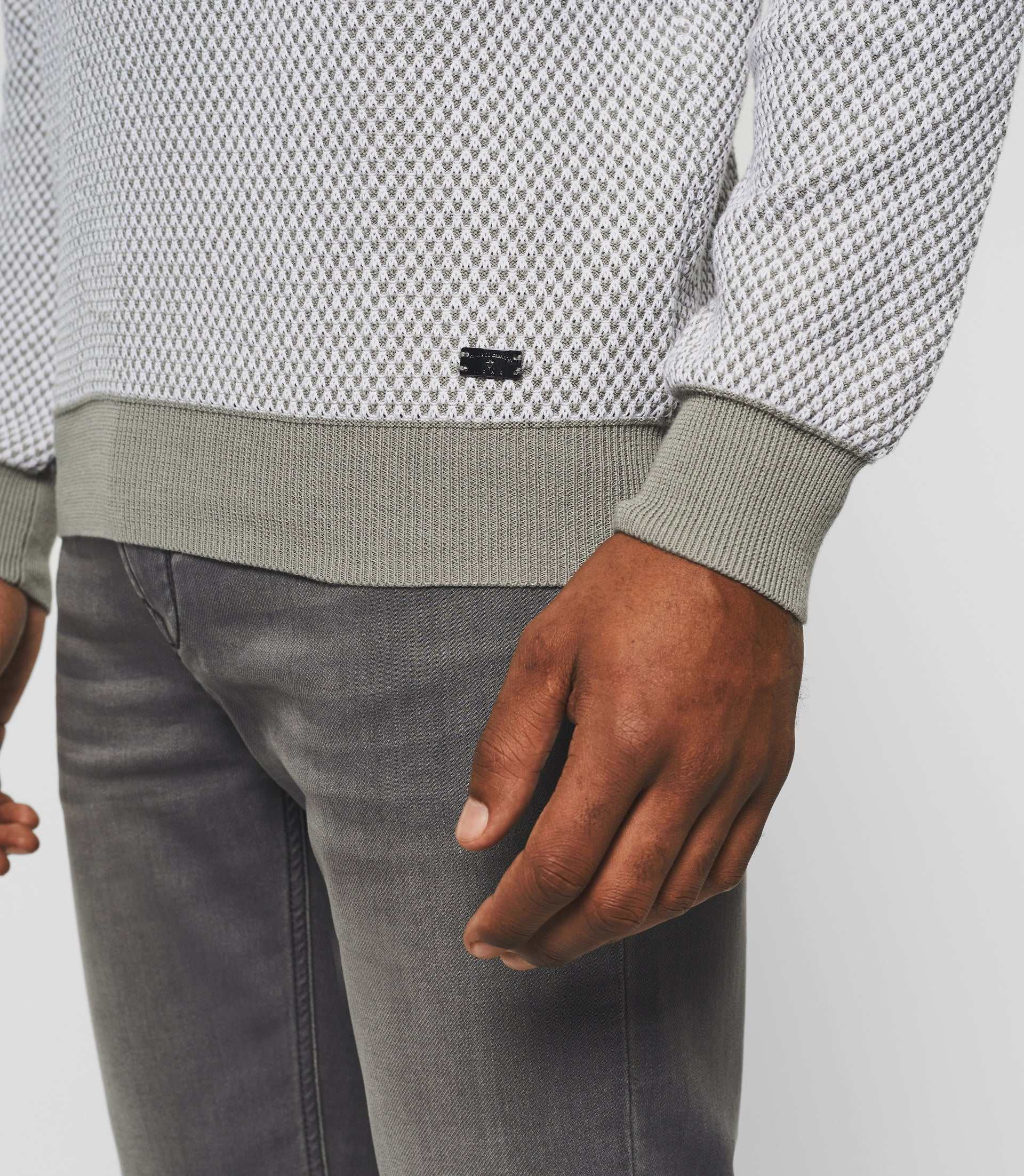 Pull col rond taupe "Damian" - Image 3
