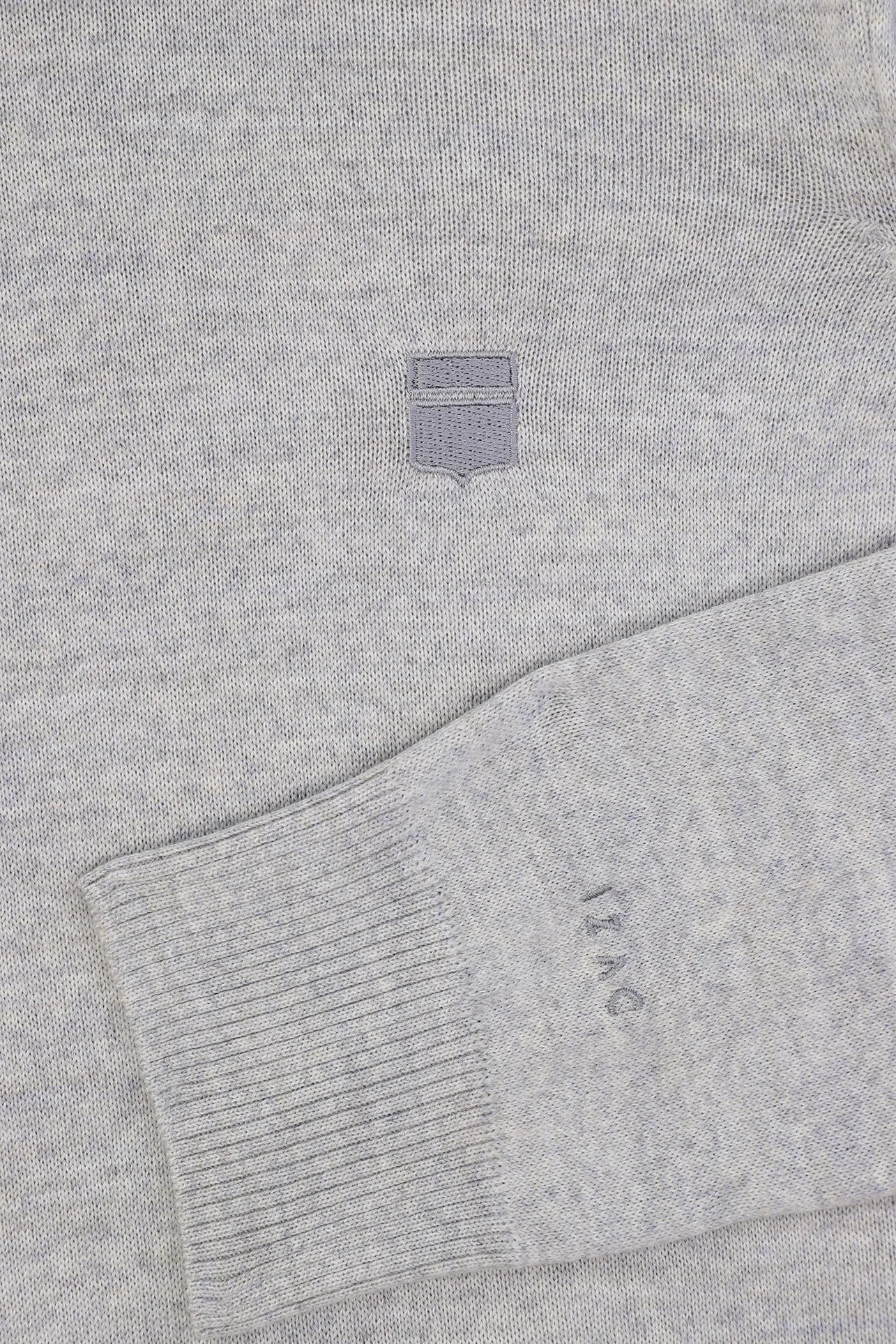 Pull col roulé gris chiné - Image 3