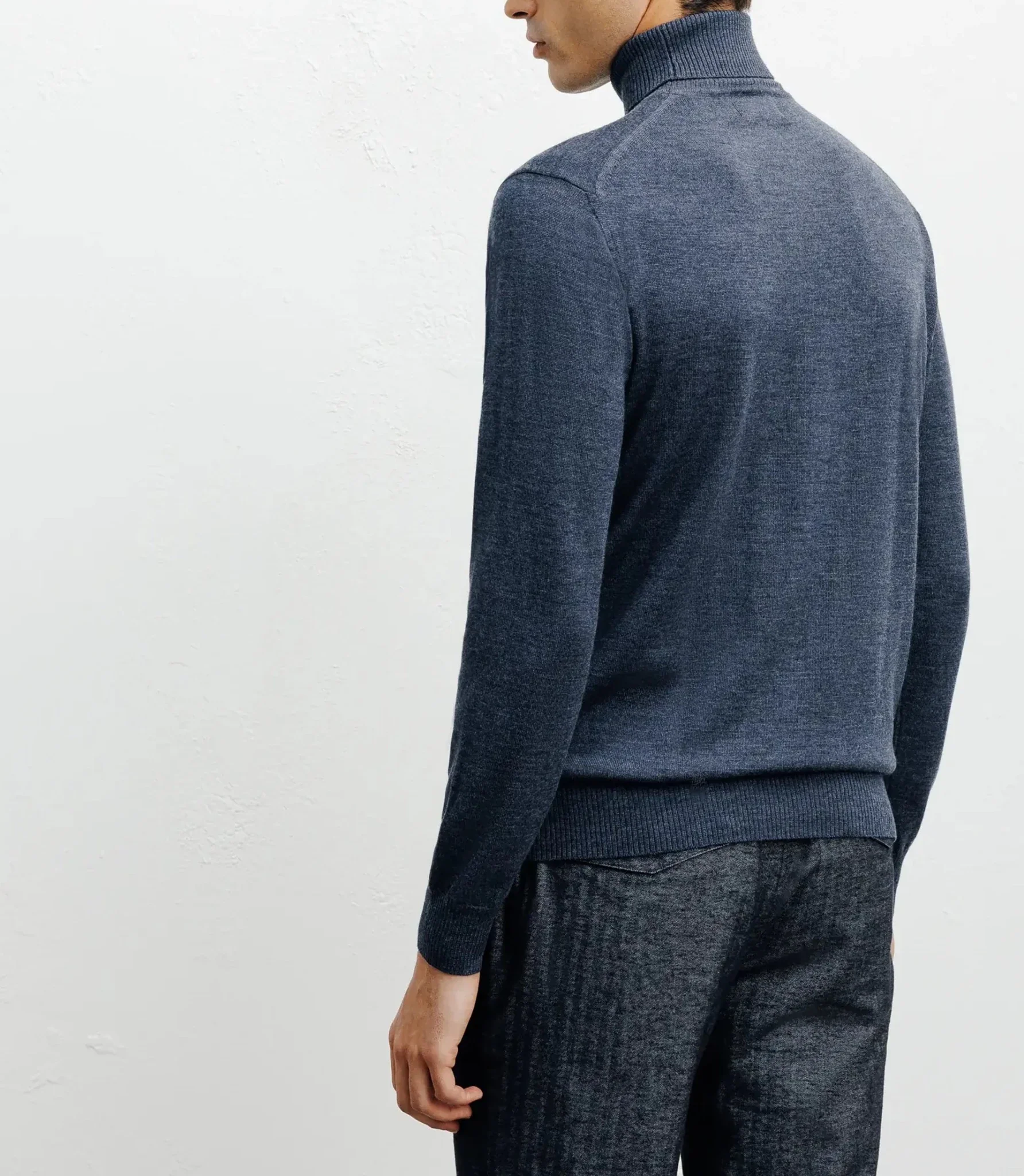 Pull col roulé indigo - Image 4