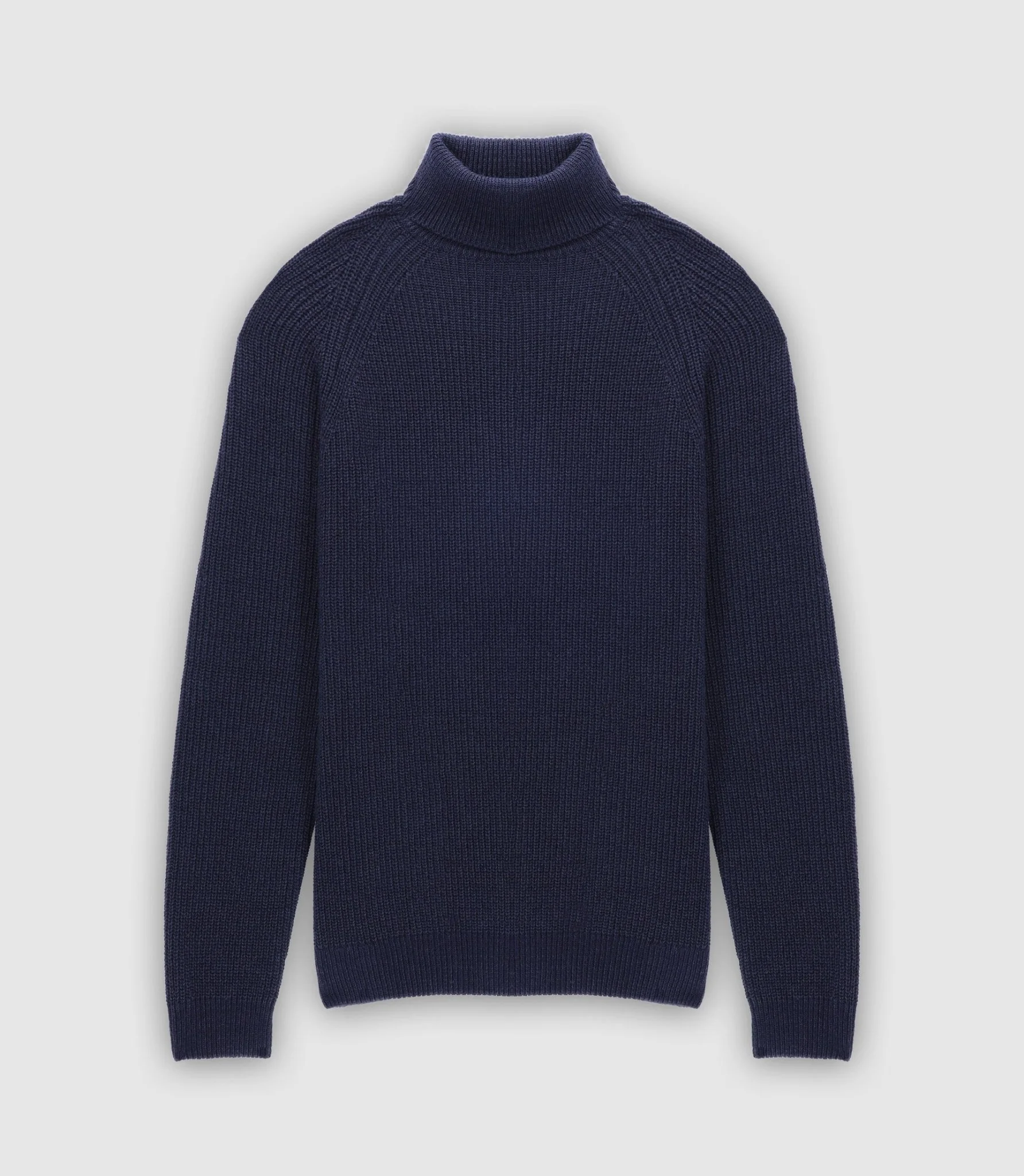 Pull col roulé marine