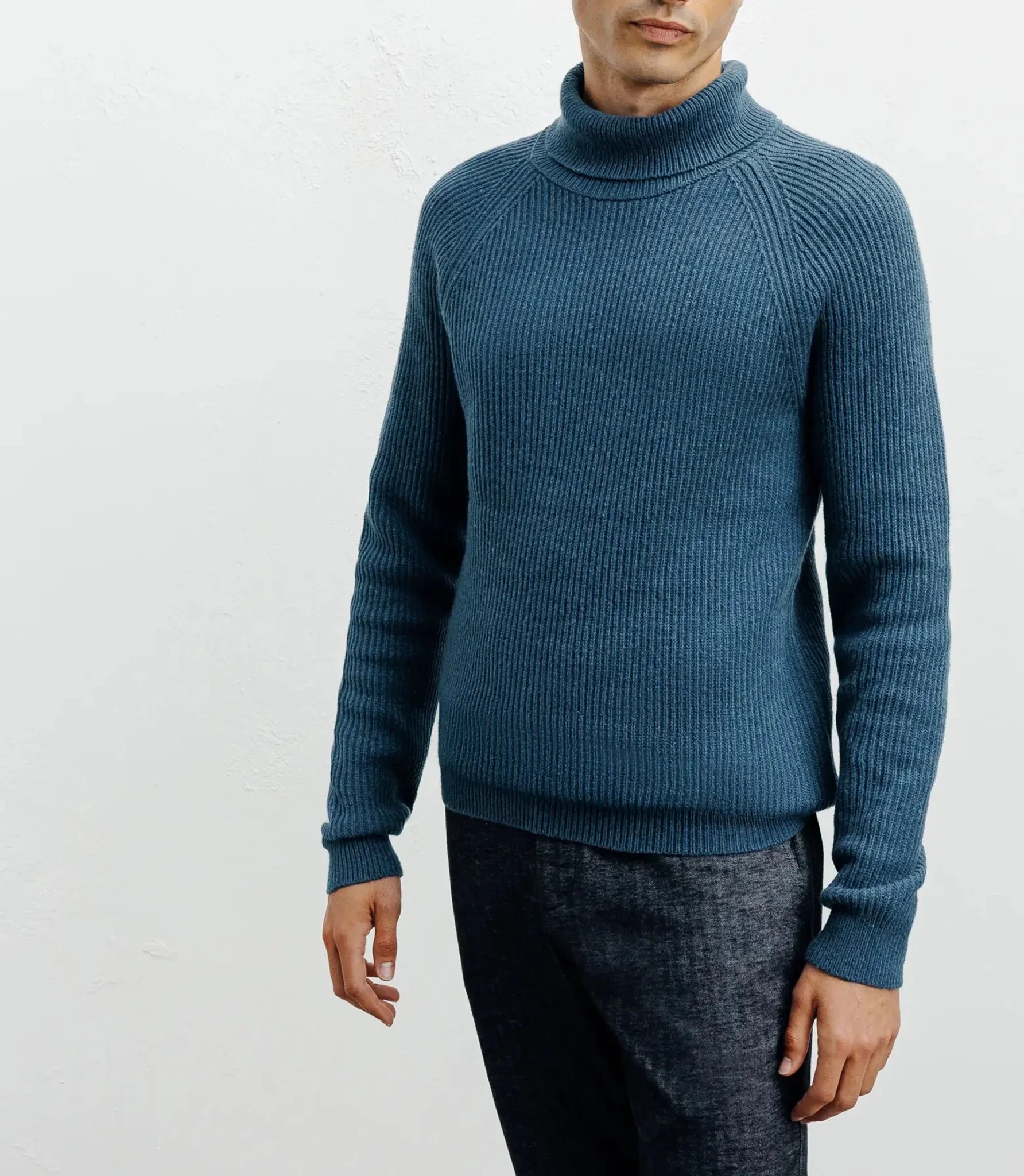 Pull col roulé uni canard