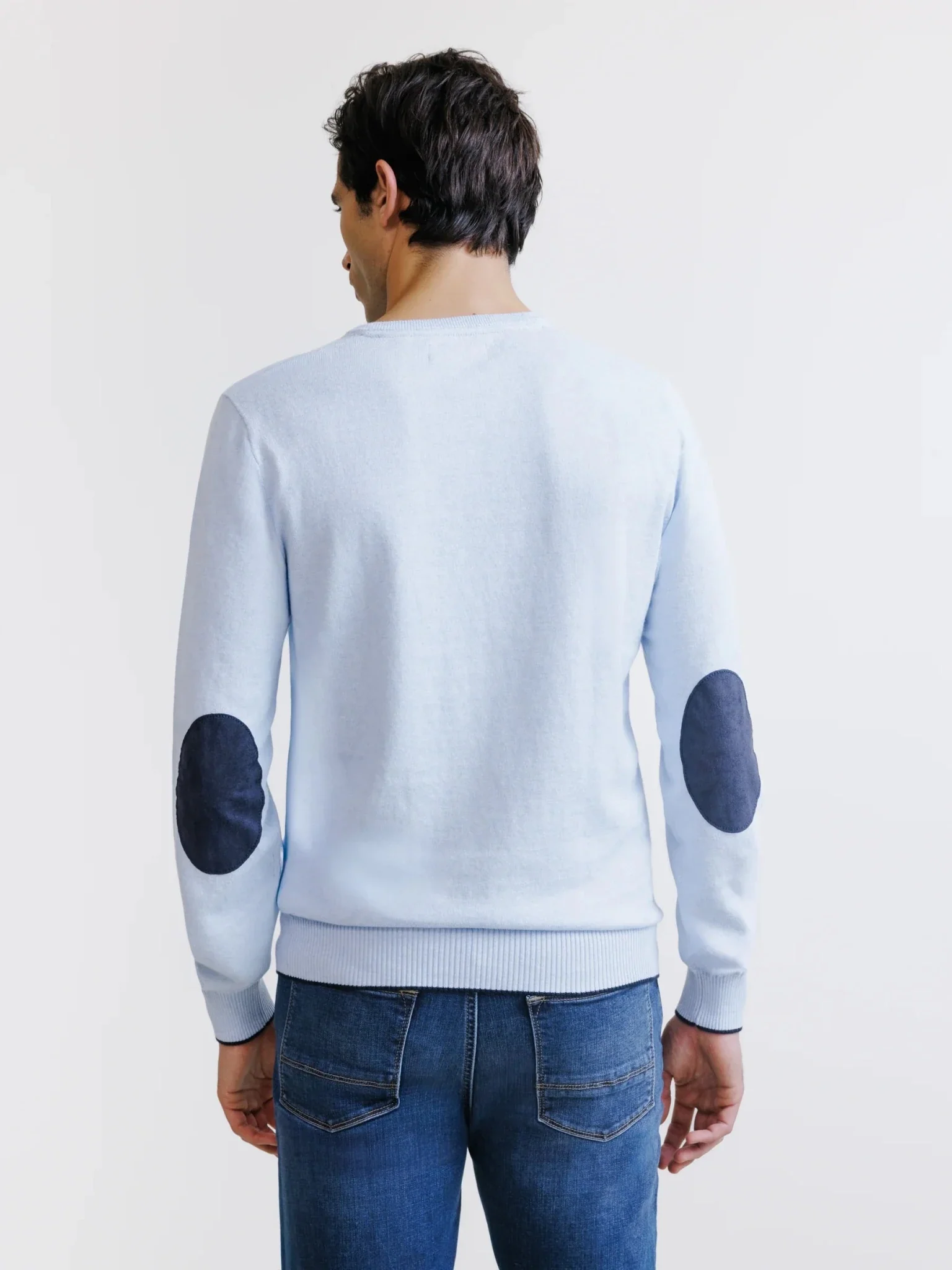 Pull col V bleu ciel - Image 4