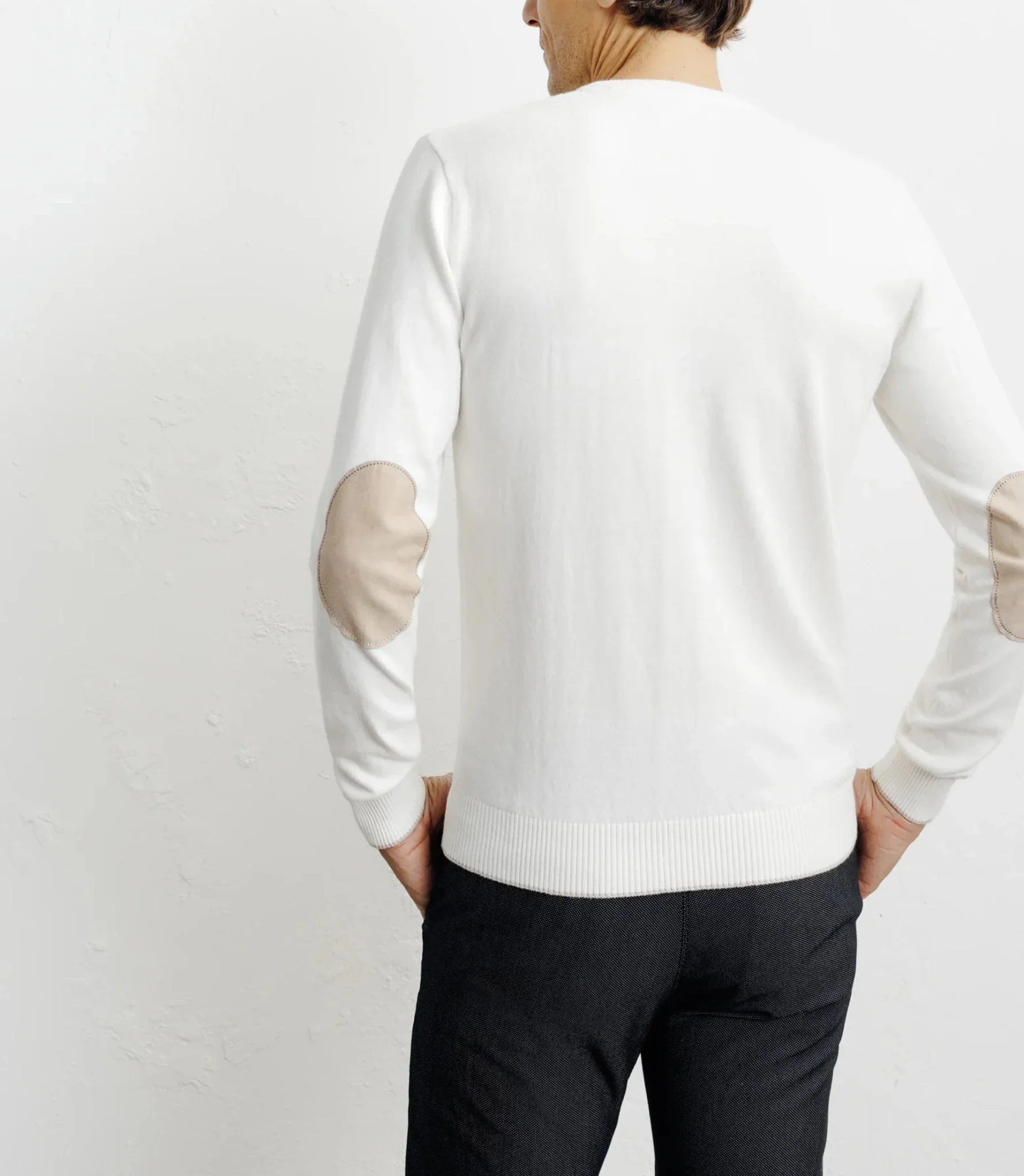 Pull col v écru - Image 5