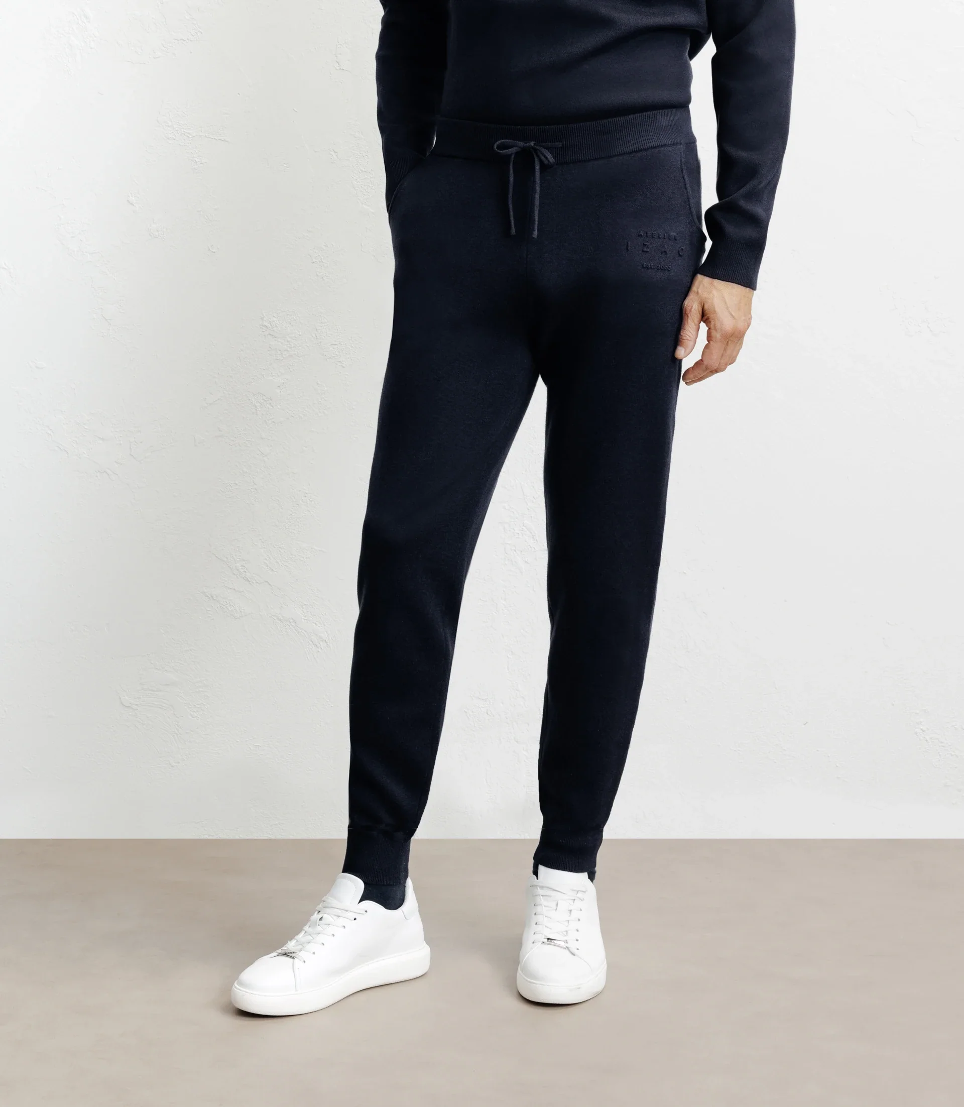 Pantalon en maille marine