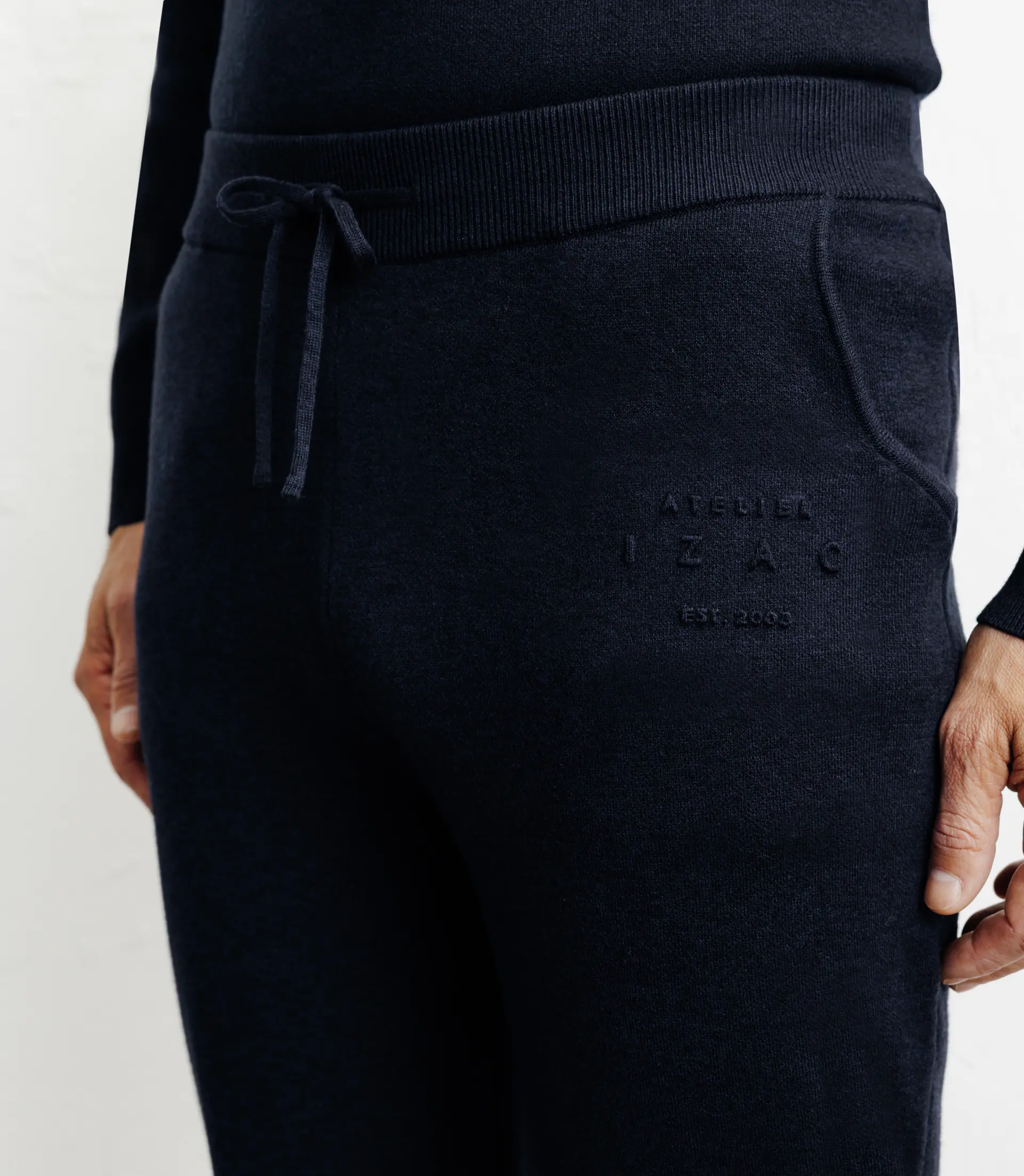Pantalon en maille marine - Image 2