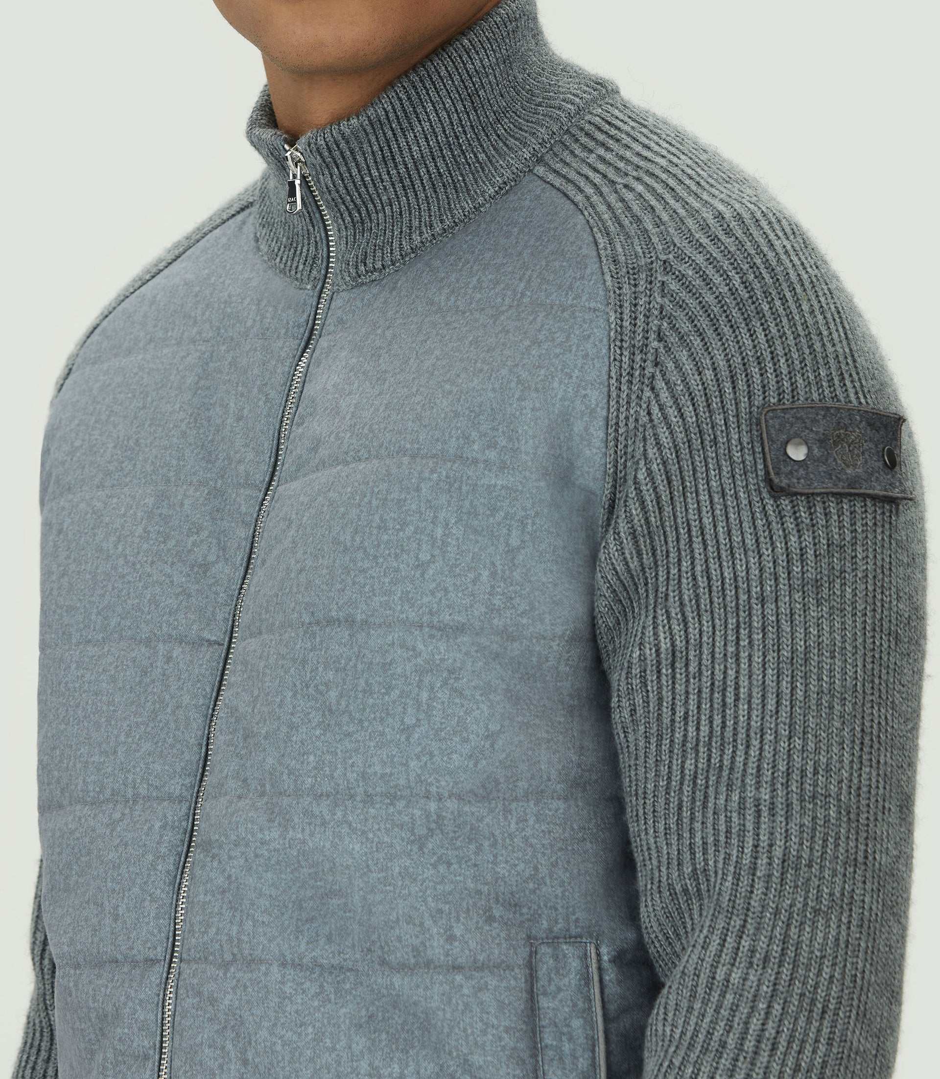 Sweat zippé col montant gris chiné "SWlestat" - Image 2