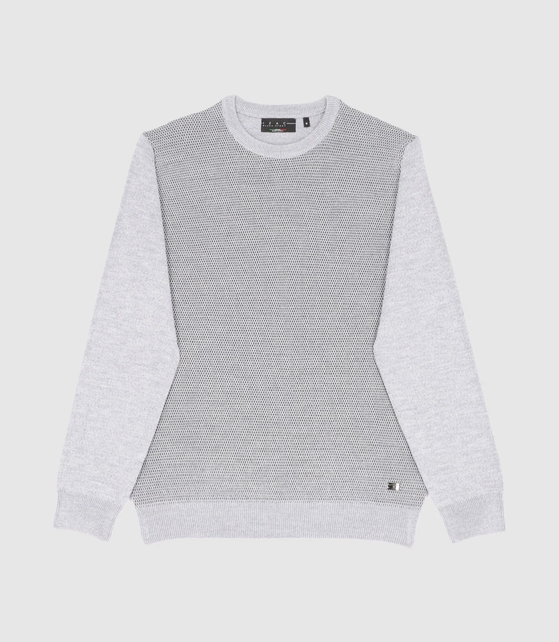 Pull en laine mérinos gris BORIS
