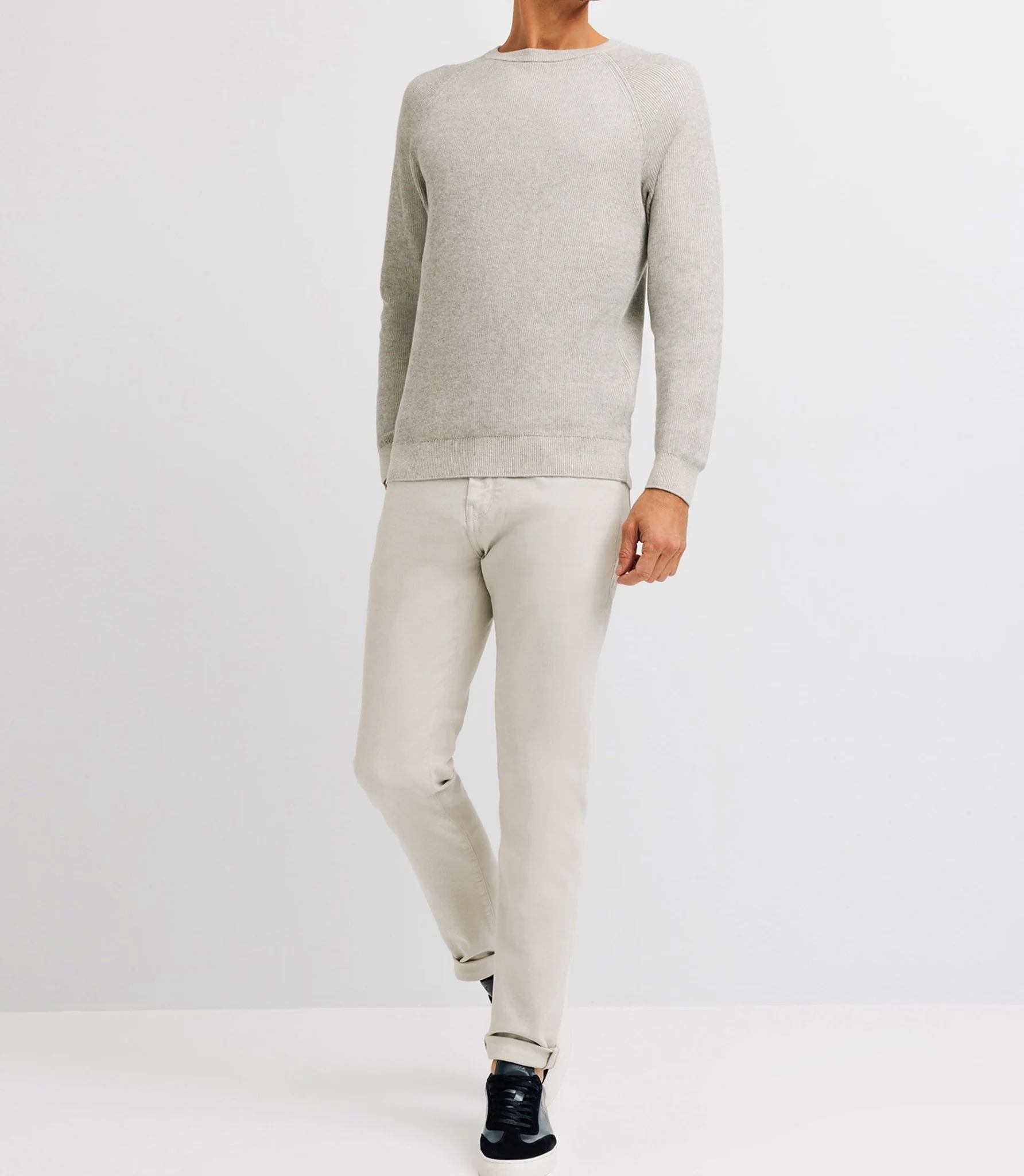 Pull col rond gris - Image 3