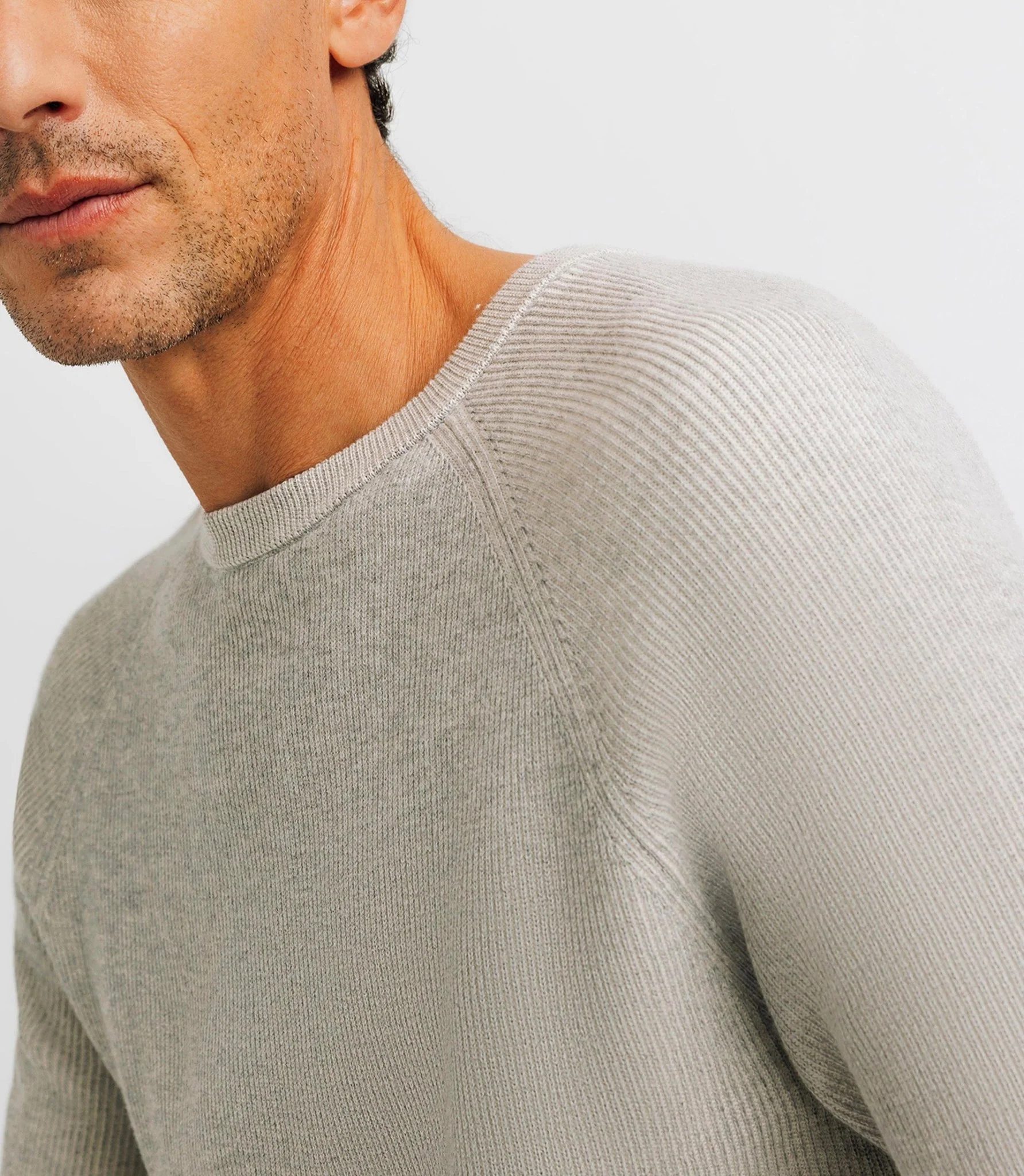 Pull col rond gris - Image 4