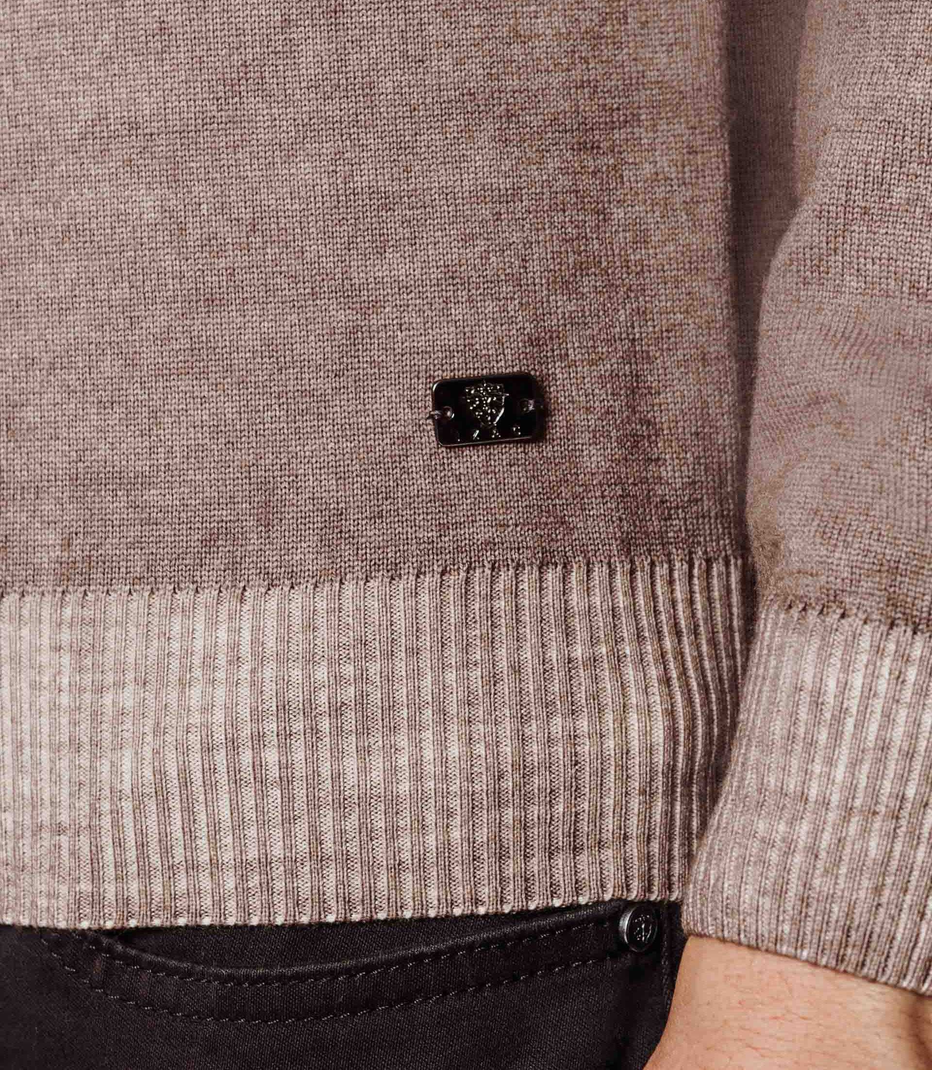 Pull laine mérinos taupe - Image 4