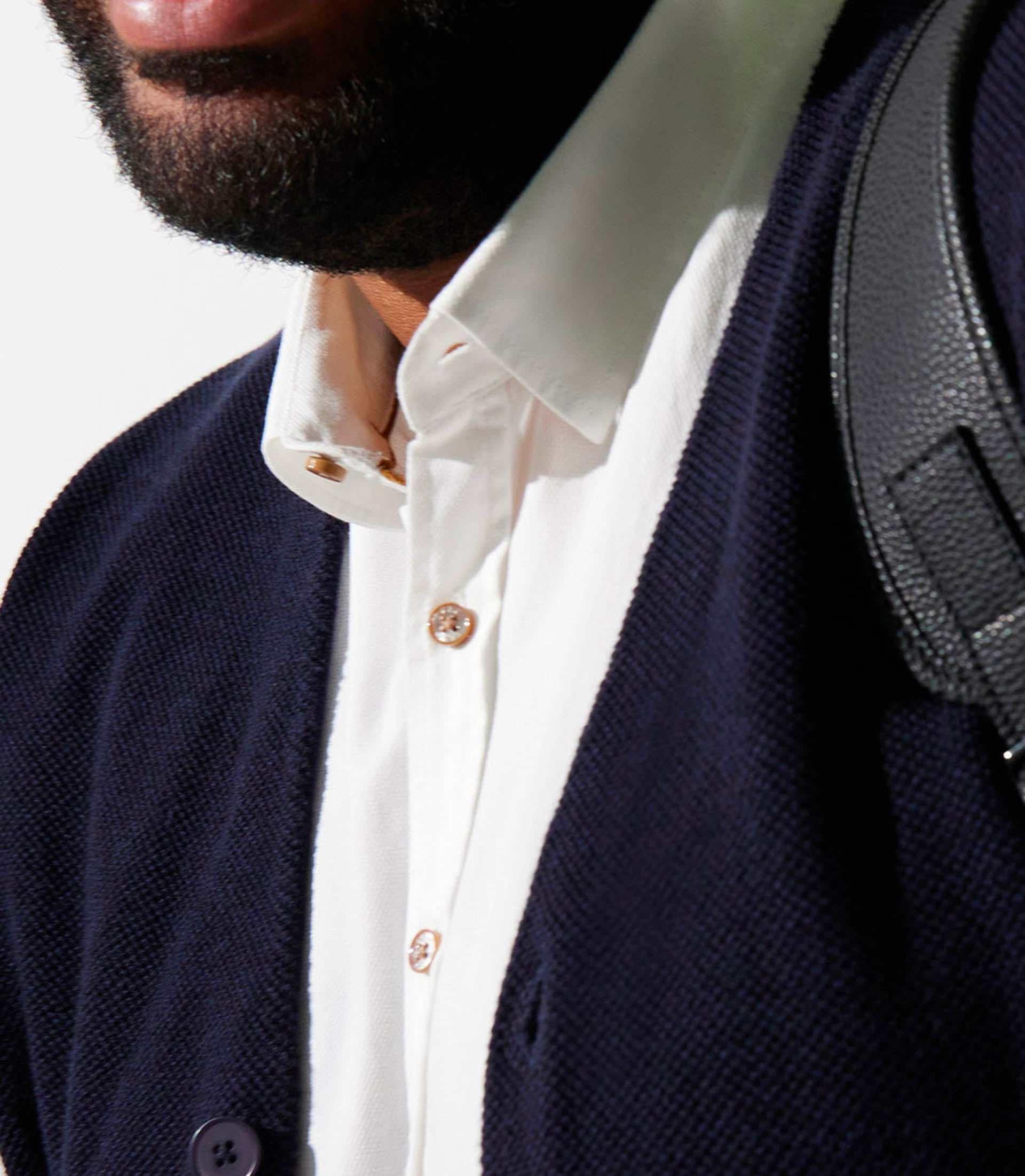 Gilet sans manches en maille marine DIVINBT - Image 4