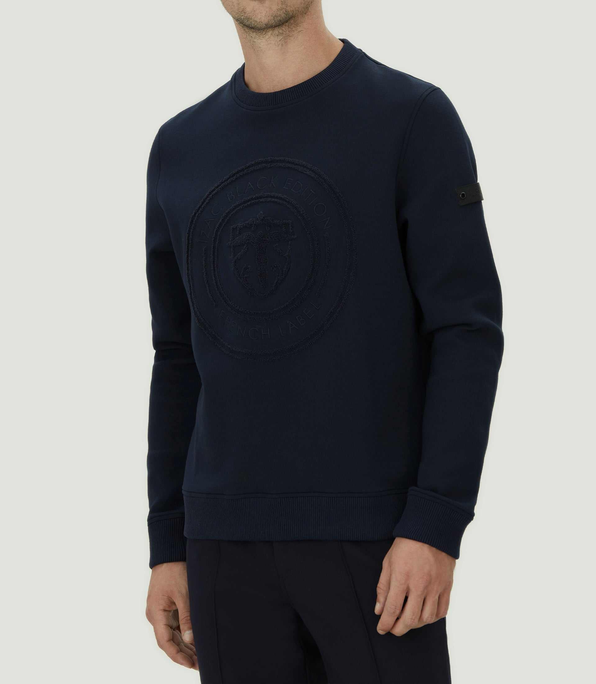 Sweat col rond imprimé marine "SWlaurik"