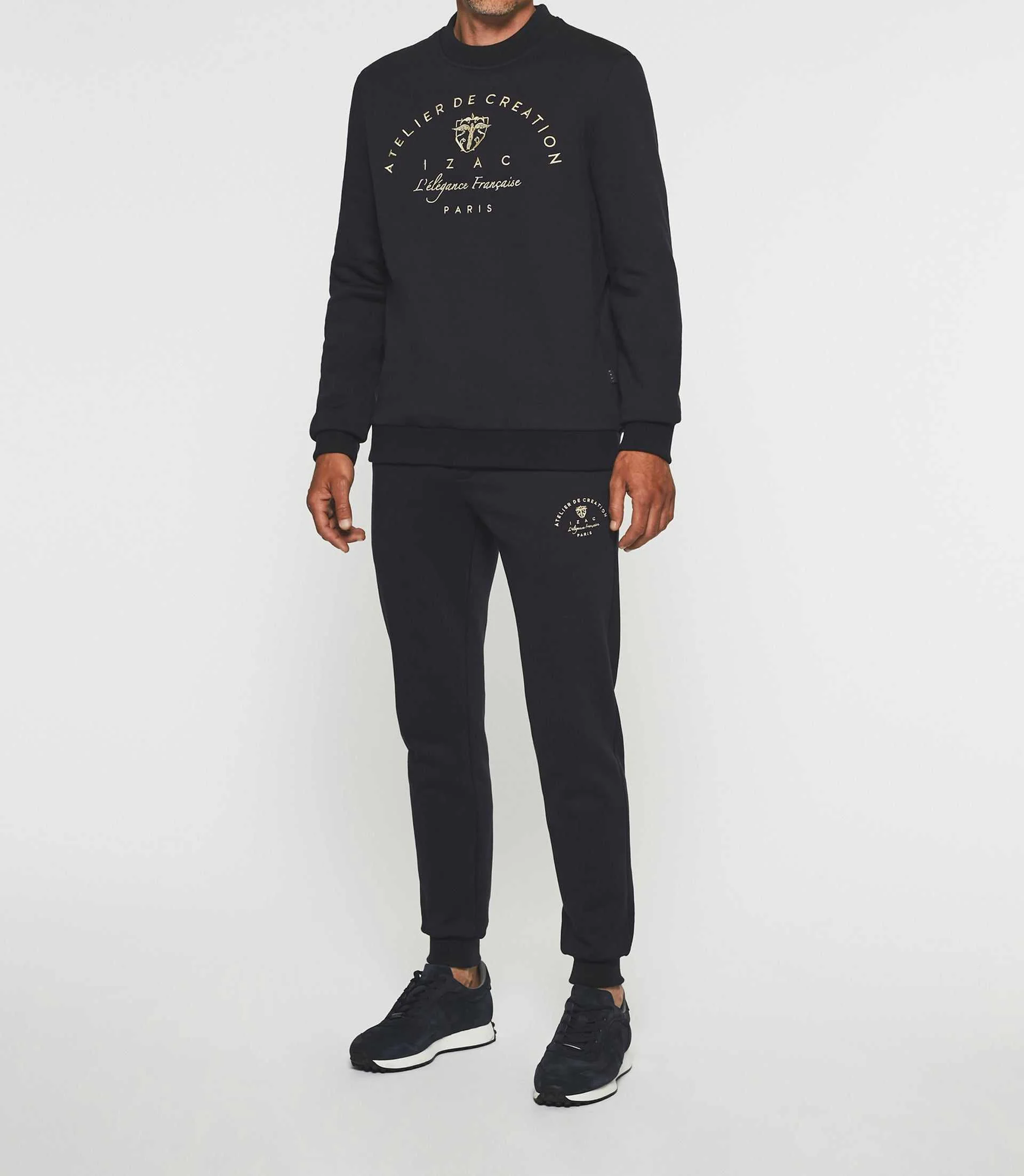 Sweat avec logo brodé marine SWBALI
