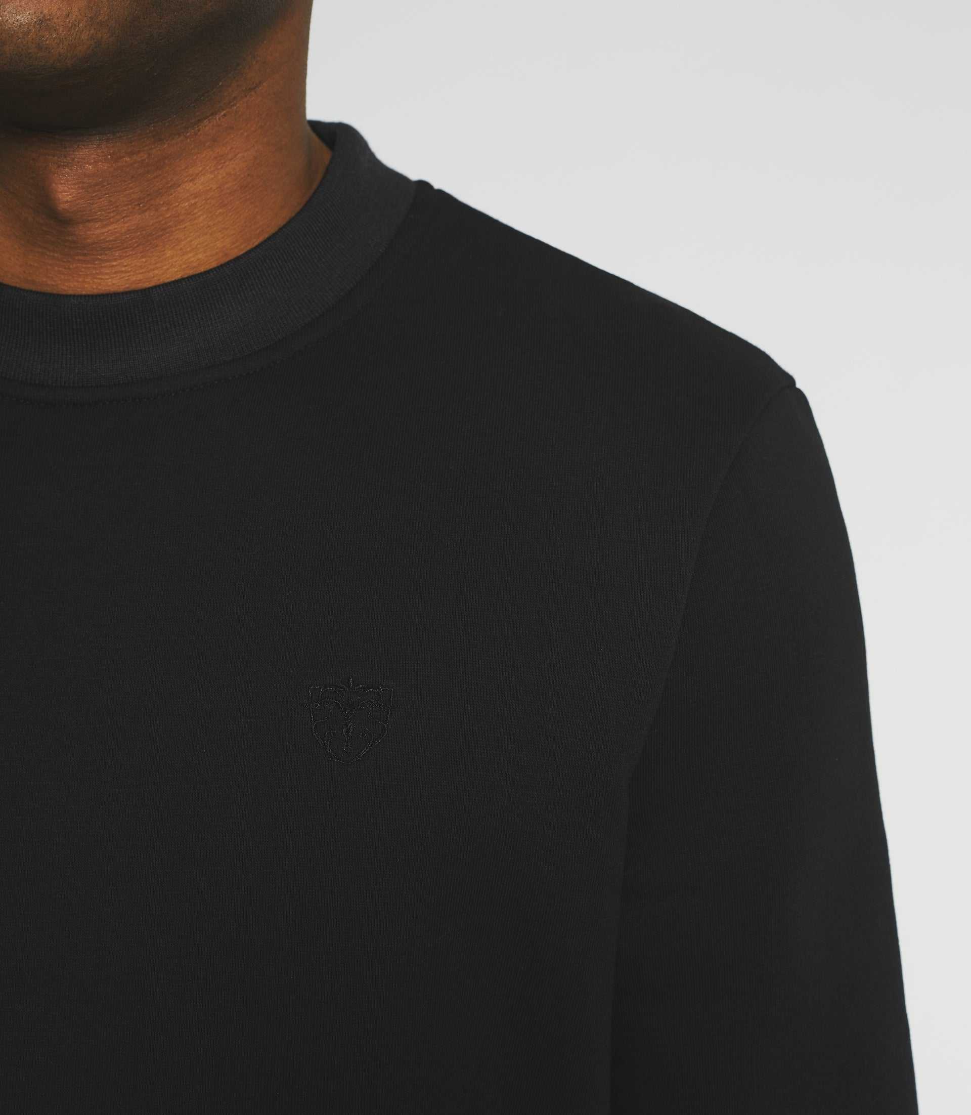 Sweat col rond uni noir SWBENJI - Image 3