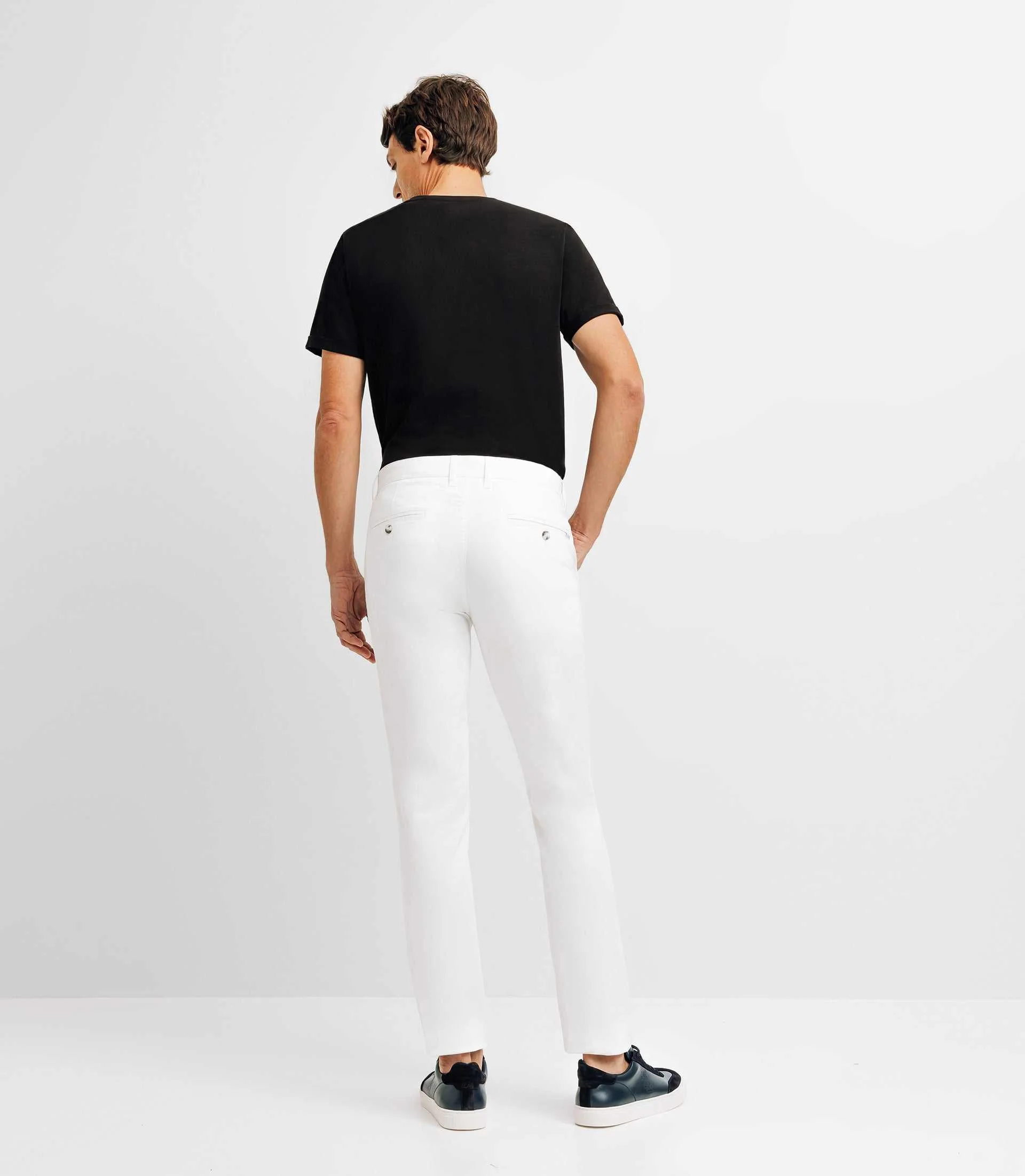 Pantalon casual stretch blanc - Image 4
