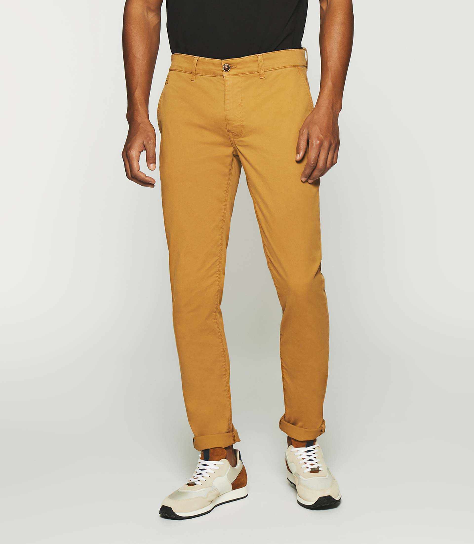 Pantalon slack slim camel PACHELOR
