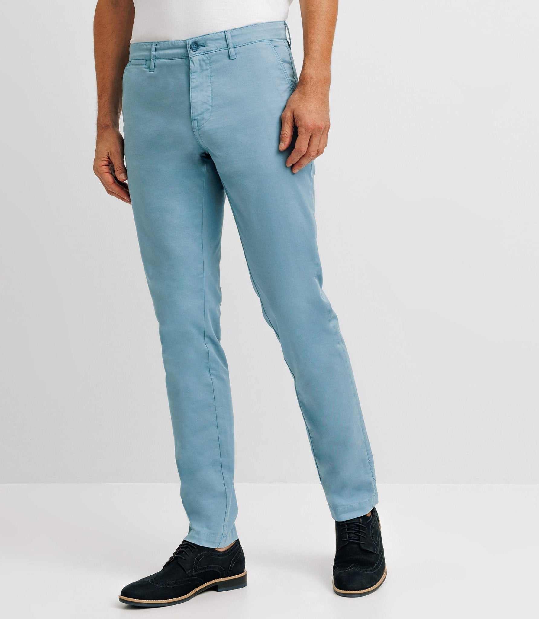 Pantalon casual stretch indigo clair