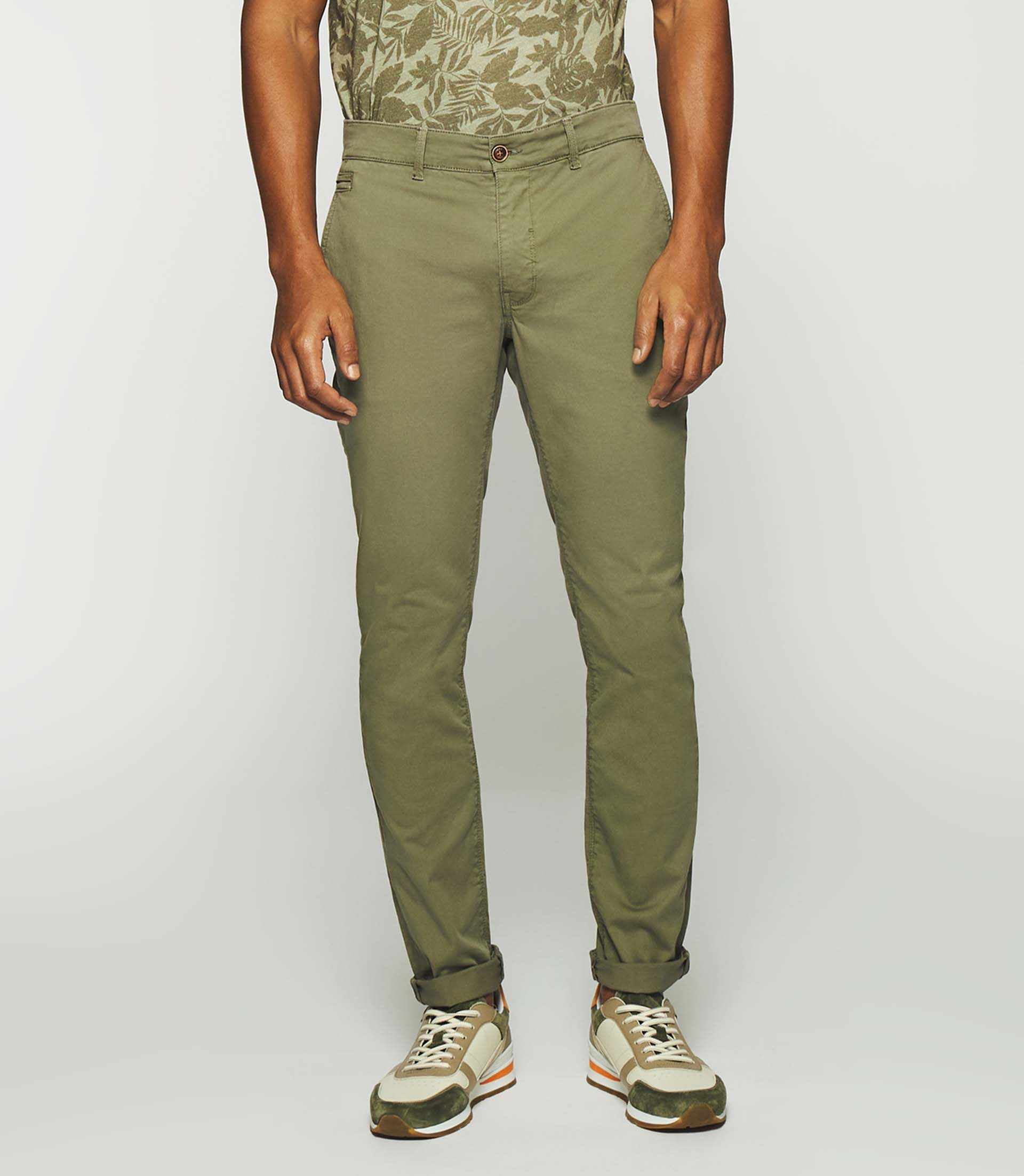 Pantalon slack slim kaki clair PACHELOR