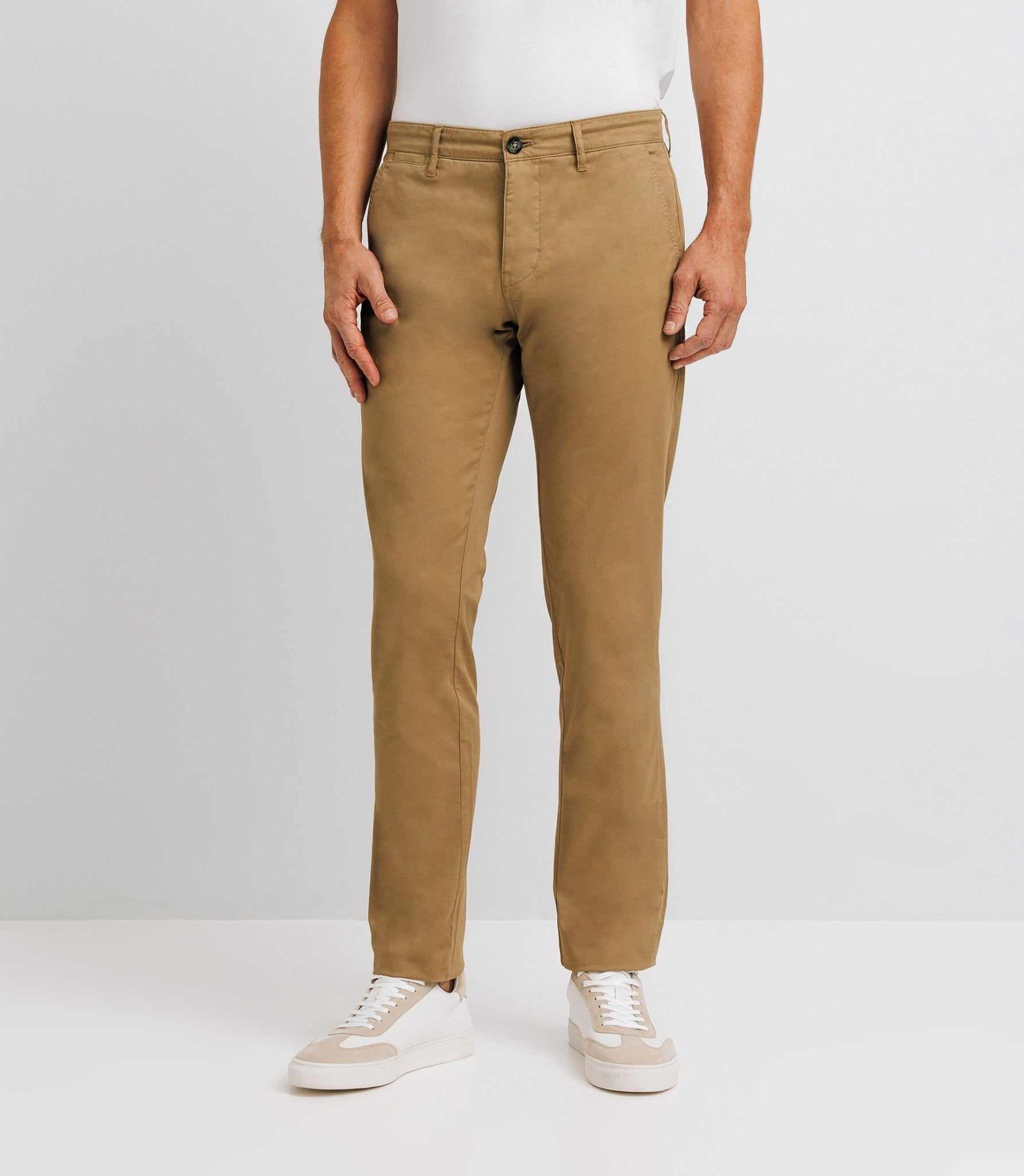 Pantalon casual stretch kaki
