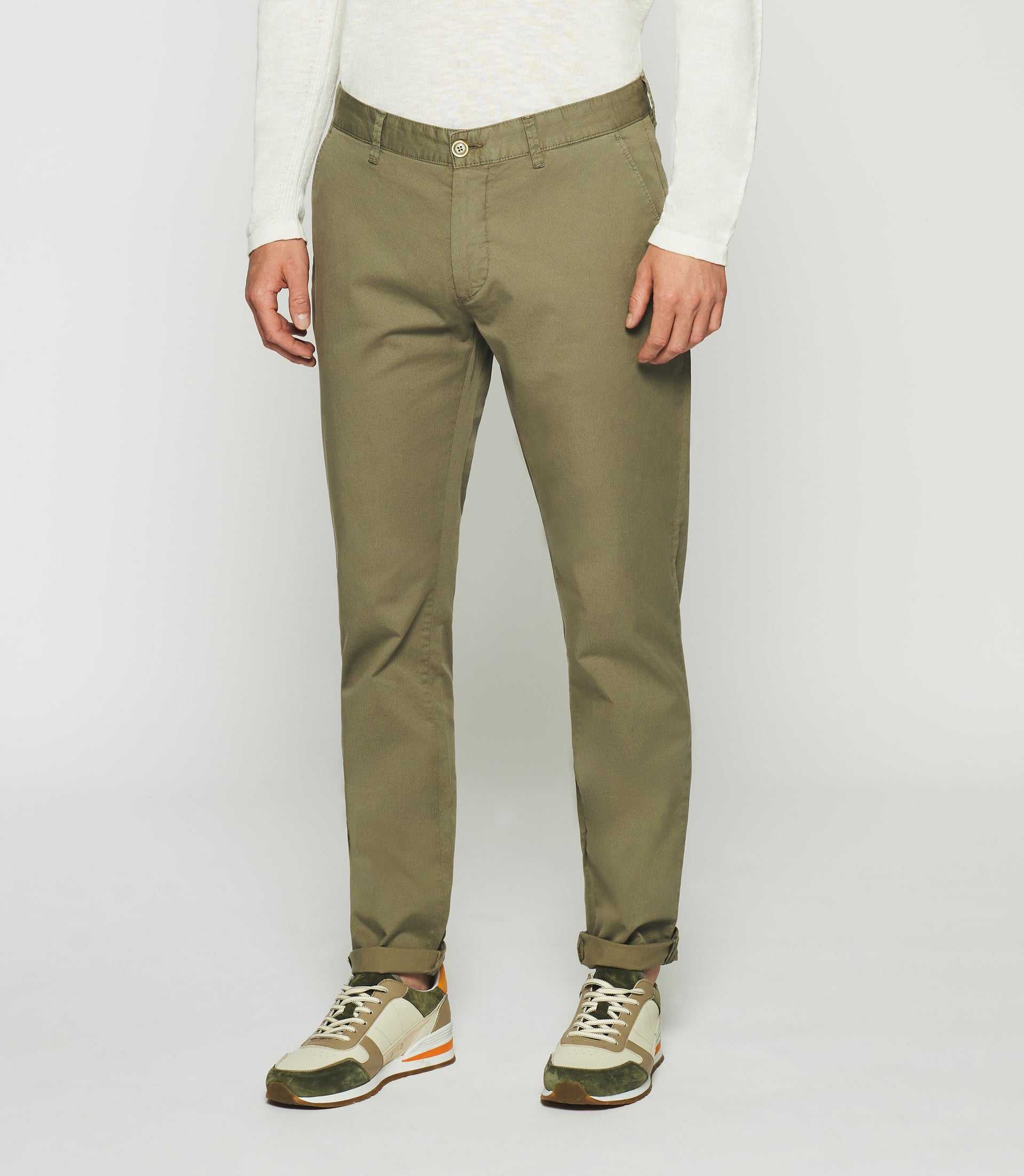 Pantalon slim à imprimé kaki PEPS