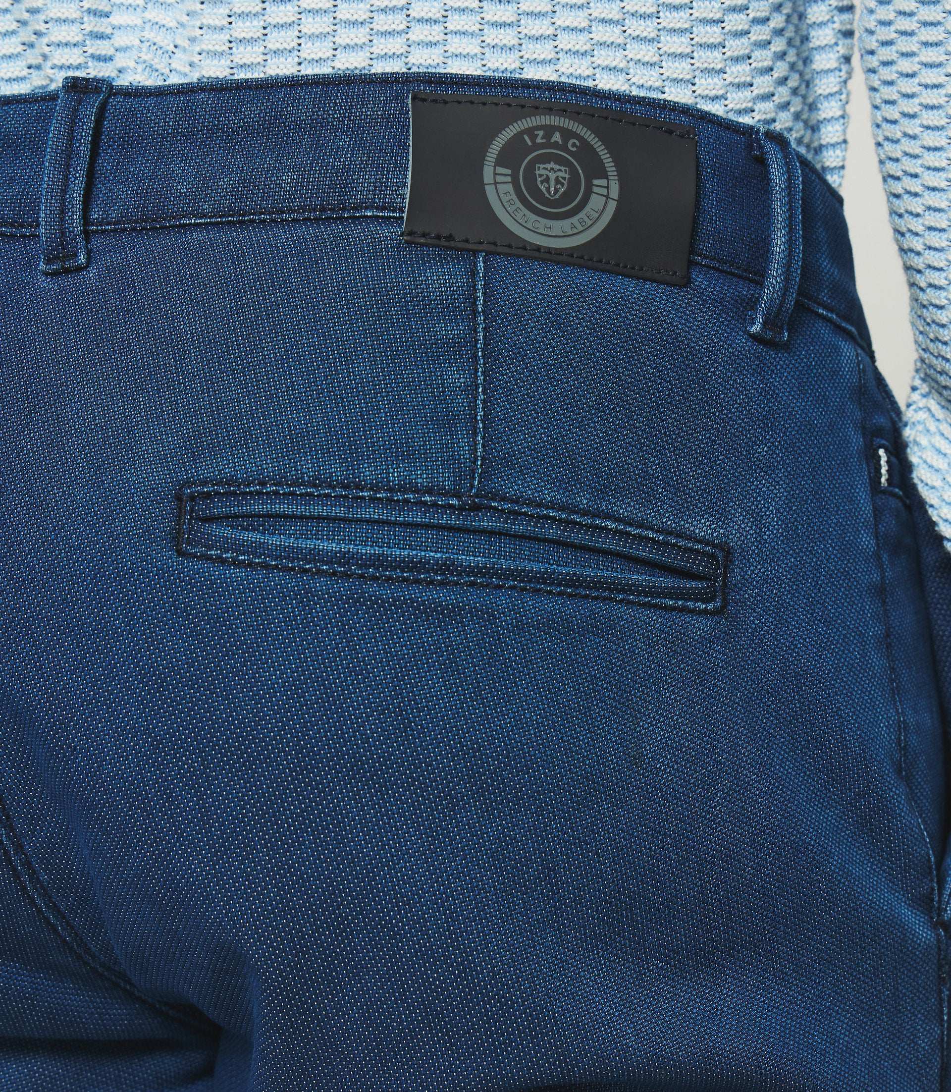 Pantalon slack bleu PERREBI - Image 3