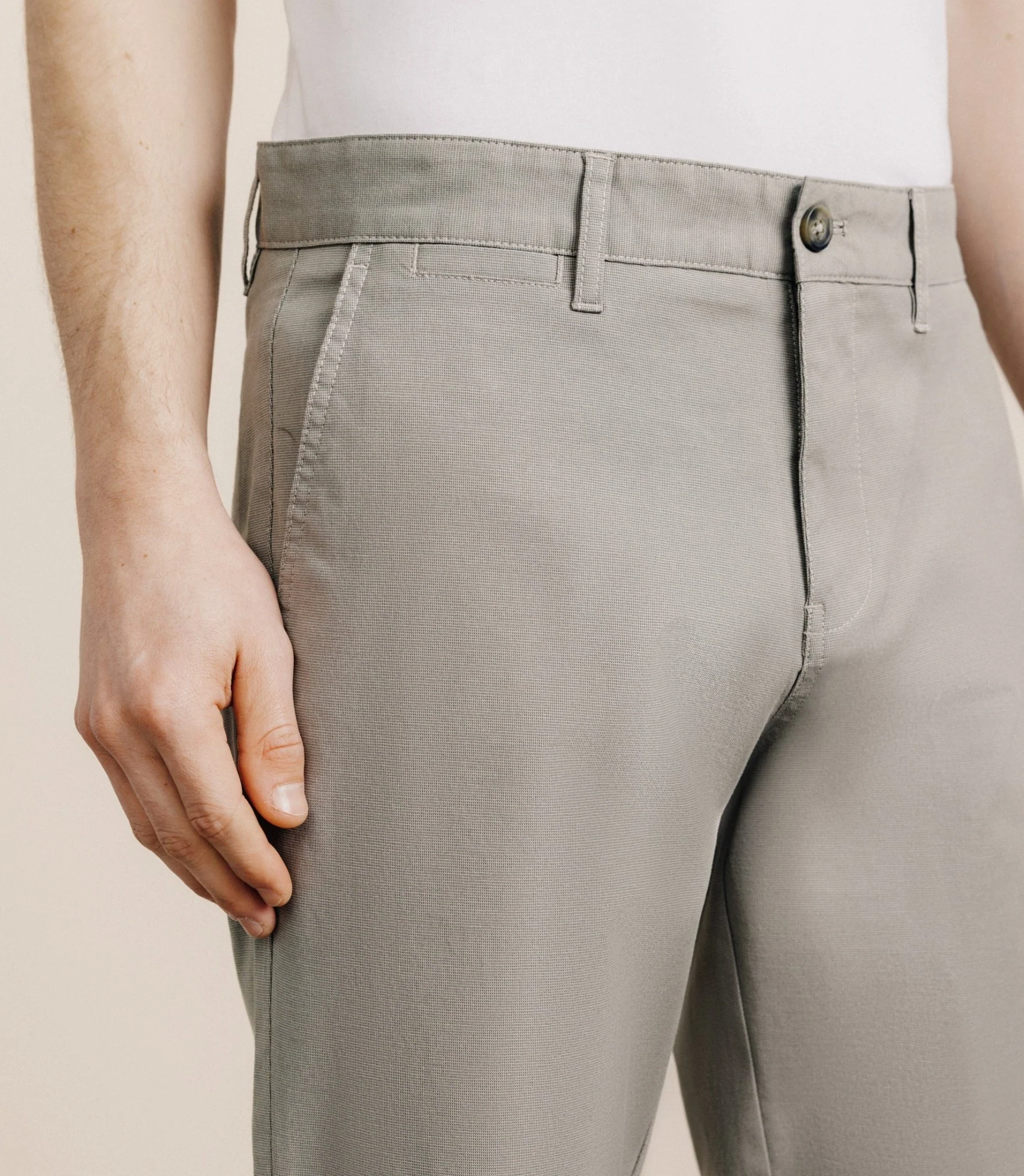 Pantalon slim kaki - Image 3