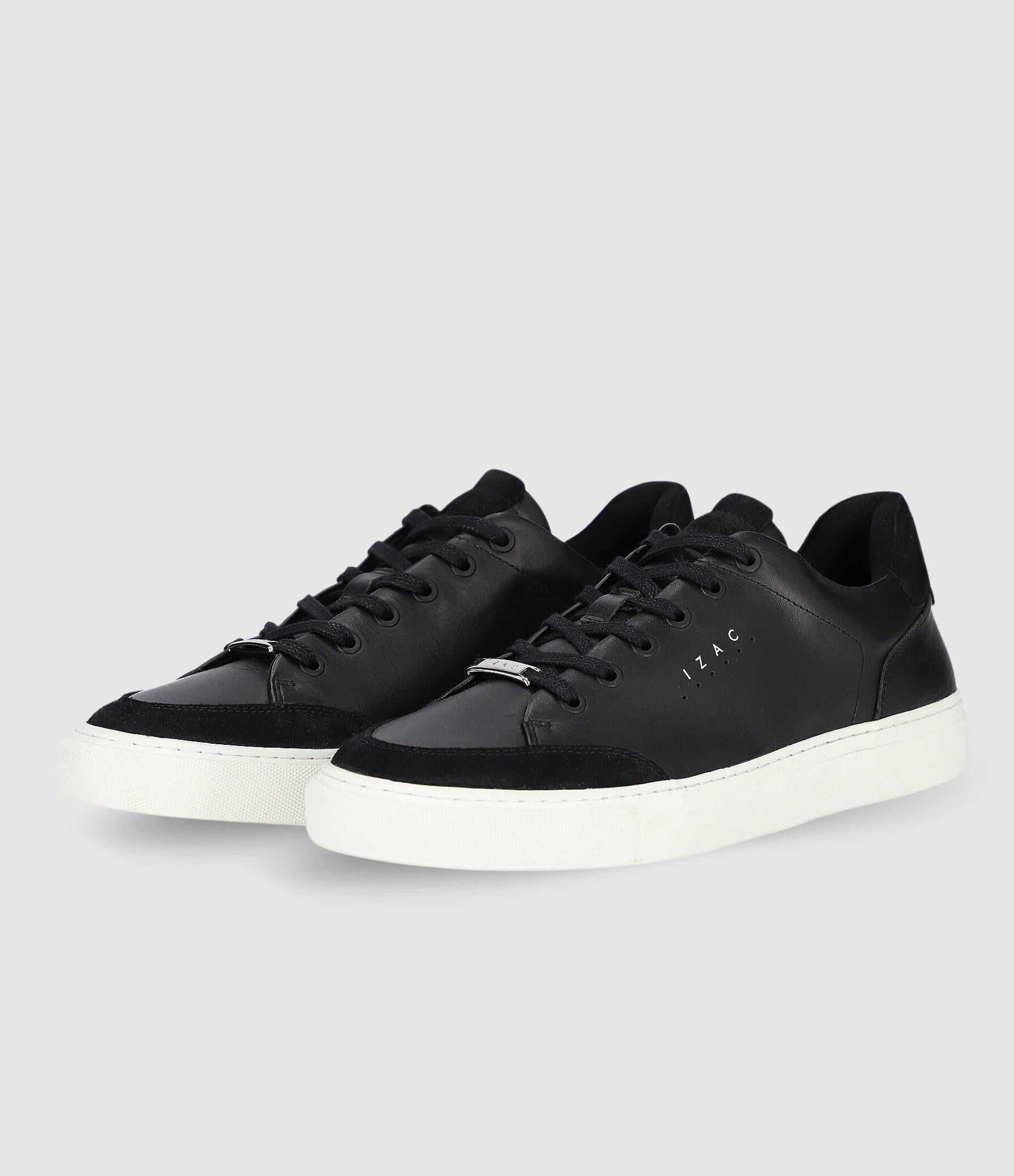Sneakers cuir bi matière noir OSAKA - Image 4