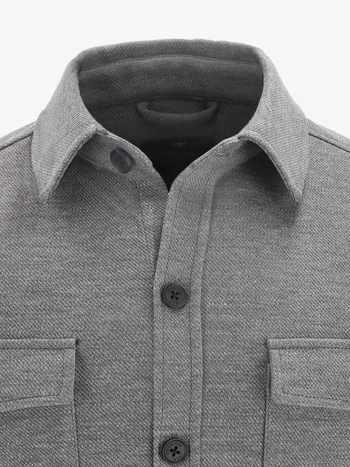 Surchemise effet maille gris - Image 2