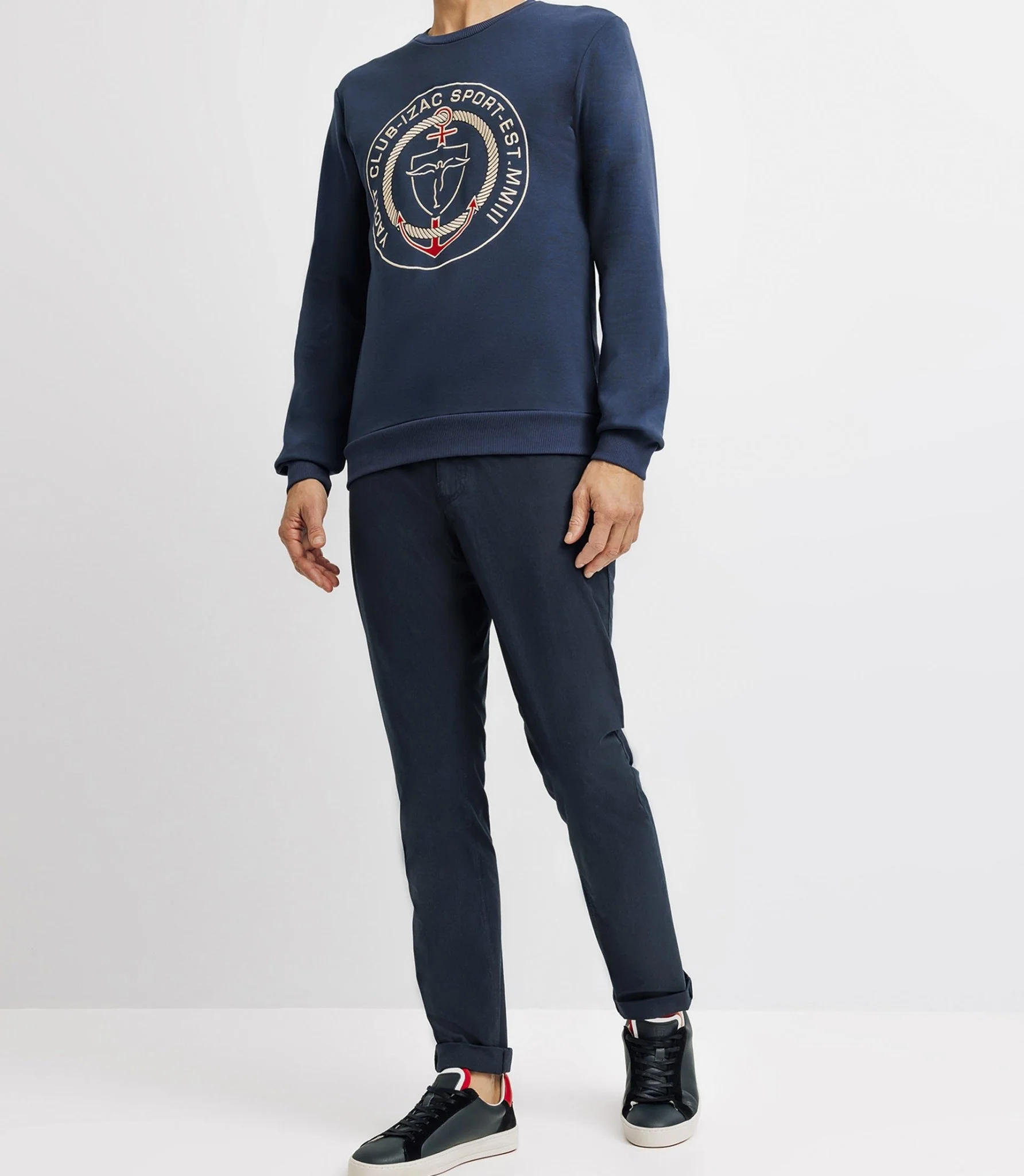 Pull sweat avec patch marine - Image 2