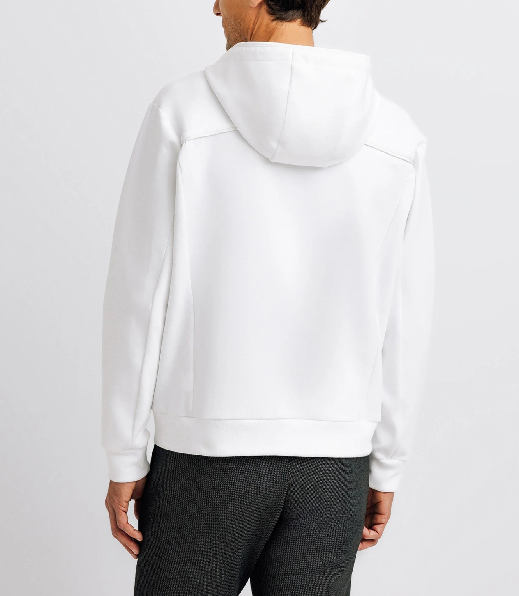 Pull sweat à capuche blanc - Image 4