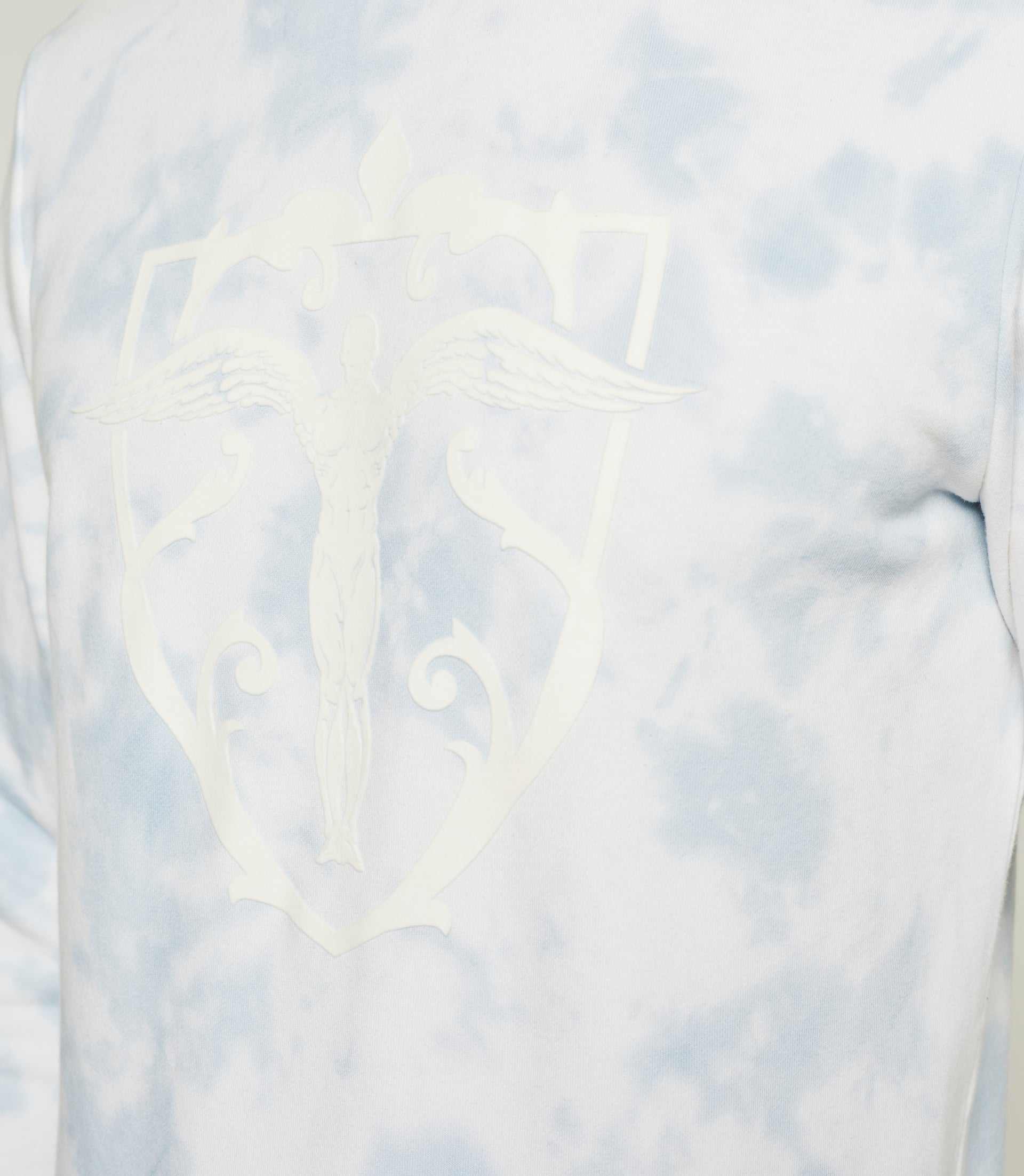 Sweat tie & dye bleu et blanc "Swdinis"