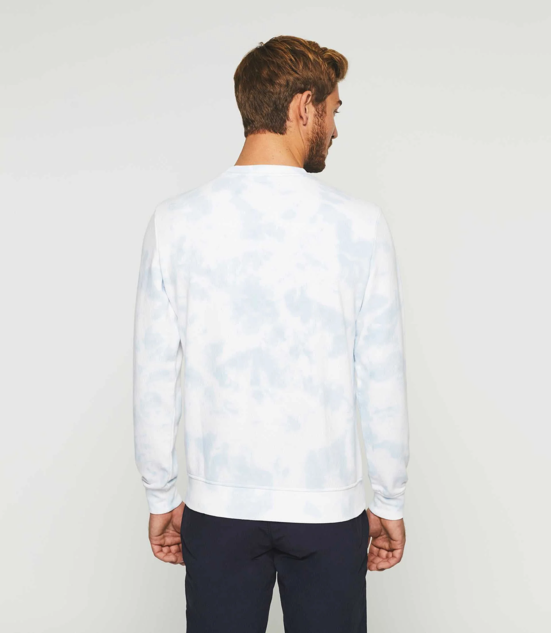 Sweat tie & dye bleu et blanc "Swdinis" - Image 2