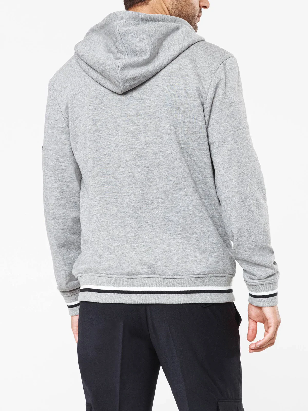 Sweat pull zippé capuche gris - Image 3