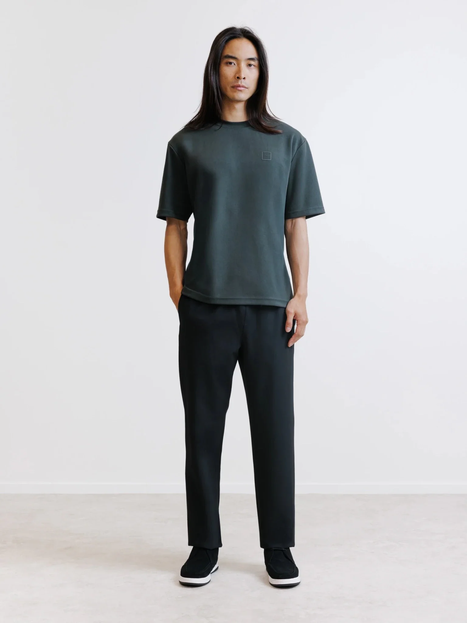 T-shirt oversize kaki foncé - Image 3